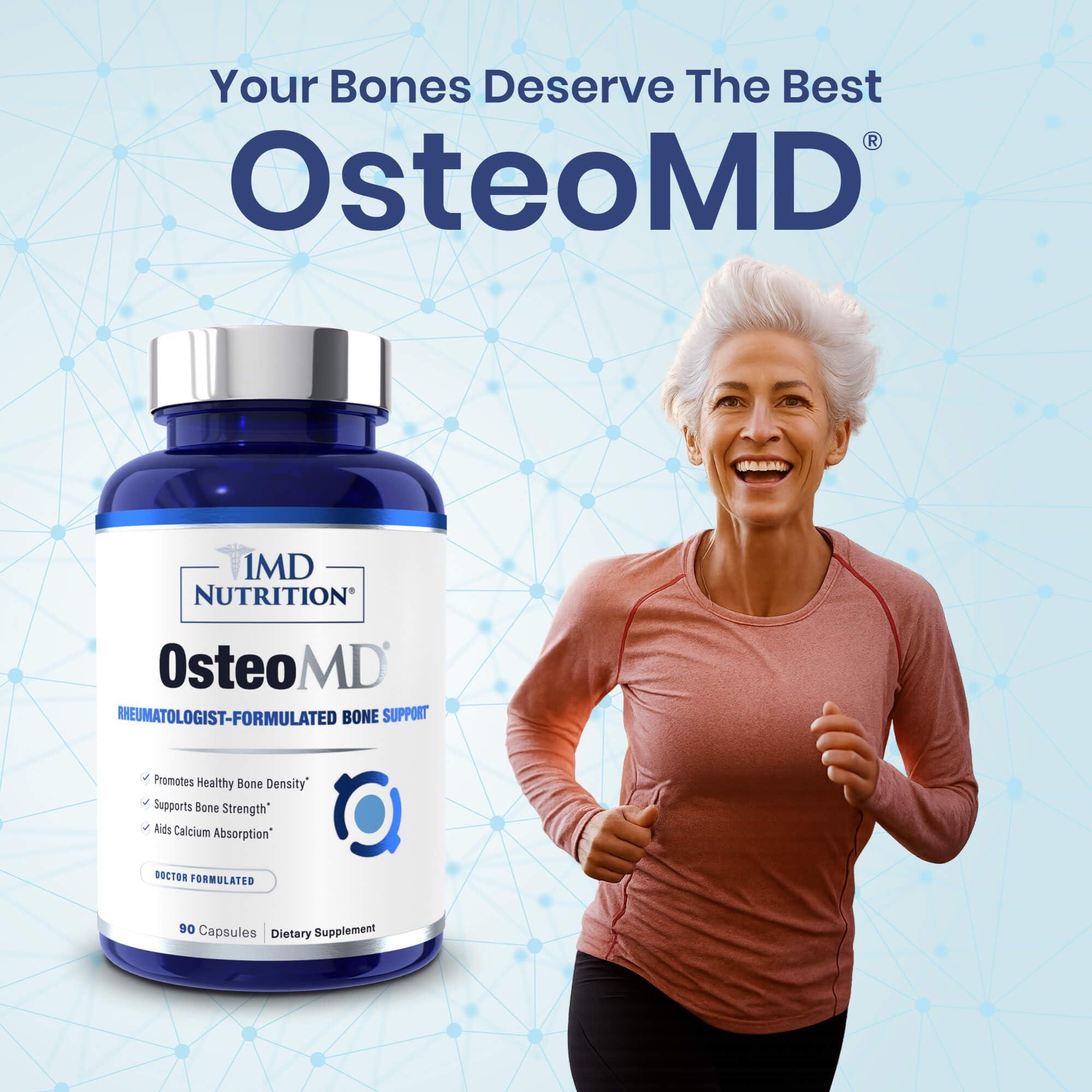 1MD Nutrition OsteoMD for Comprehensive Support - Supplement for Women and Men - Promote Density w/Vitamin D - Hydroxyapatite w/Vitamin D3 & K2-90 Capsules - Image 5