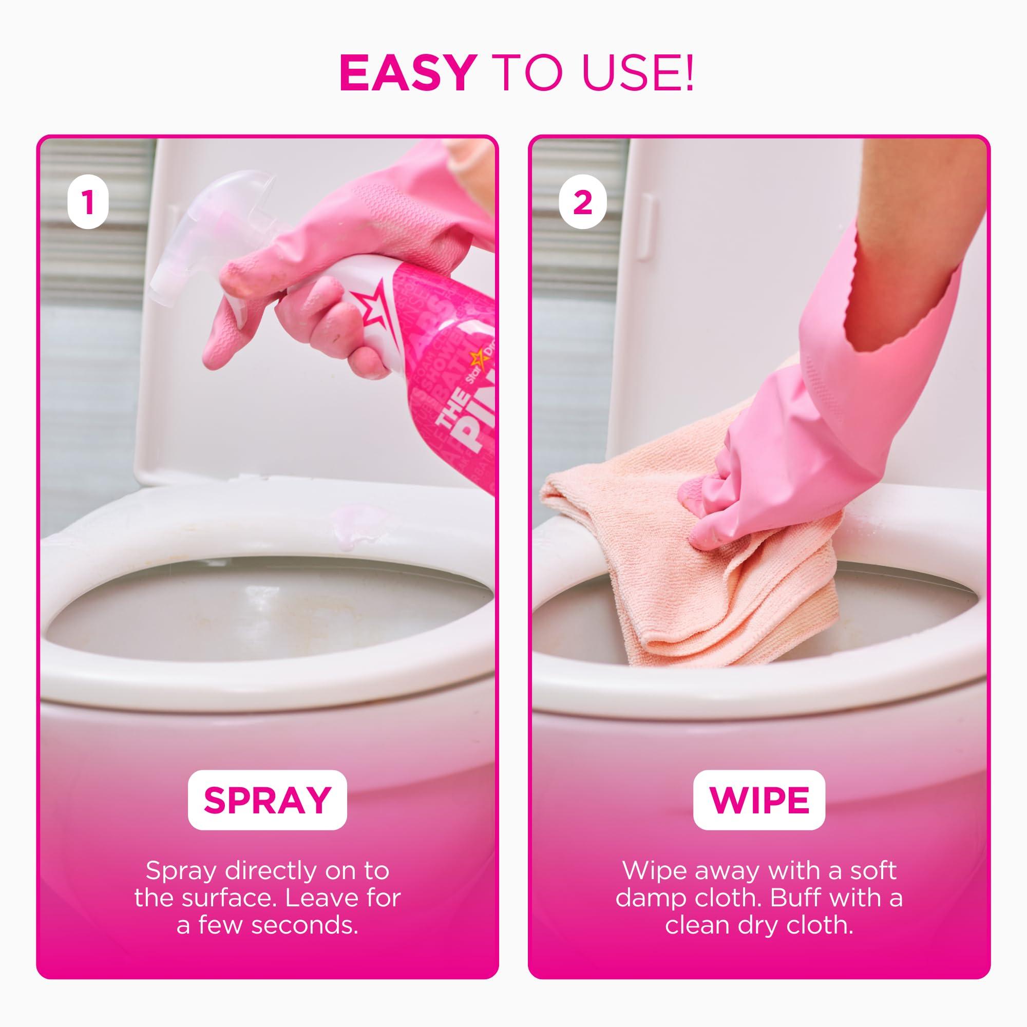 Stardrops - The Pink Stuff - Miracle Bathroom Foam Cleaner 750ml - Baths, Tiles, Soap Scum, Limescale, Streak Free - Image 4