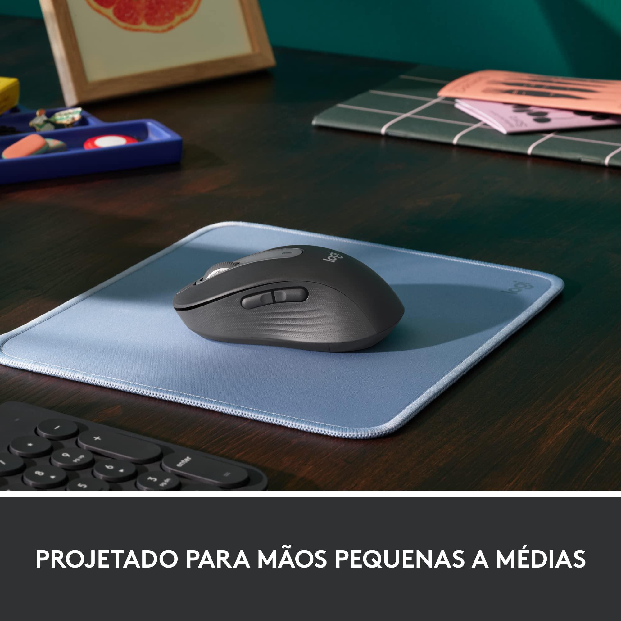 Logitech Signature M650 Wireless Mouse - for Small to Medium Sized Hands, 2-Year Battery, Silent Clicks, Customizable Side Buttons, Bluetooth, Multi-Device Compatibility (Graphite) - Image 4