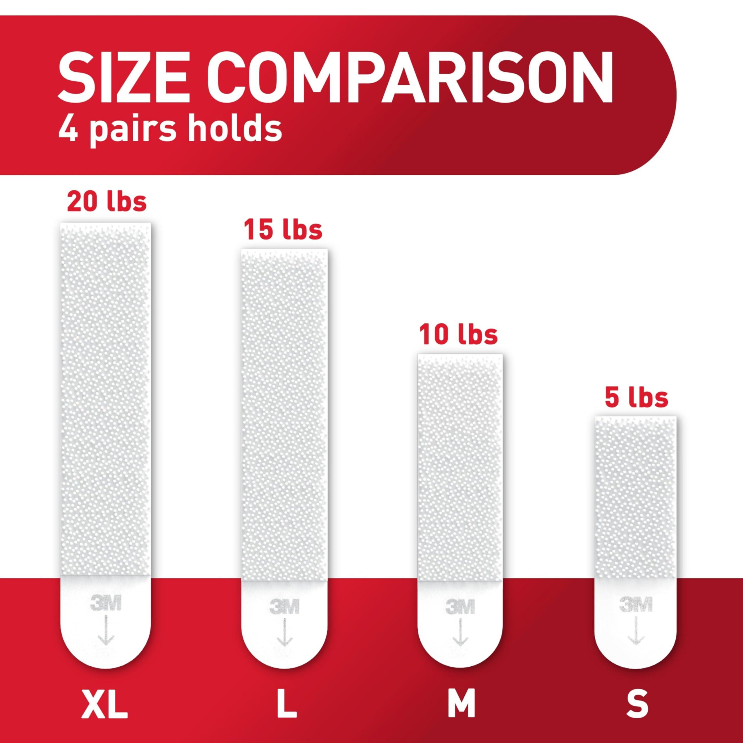 Command 20 lb XL Heavyweight Picture Hanging Strips 16 Pairs (32 Command Strips), Damage Free Hanging Picture Hangers, Heavy Duty Wall Hanging Strips for Home Decor, White Adhesive Strips - Image 5