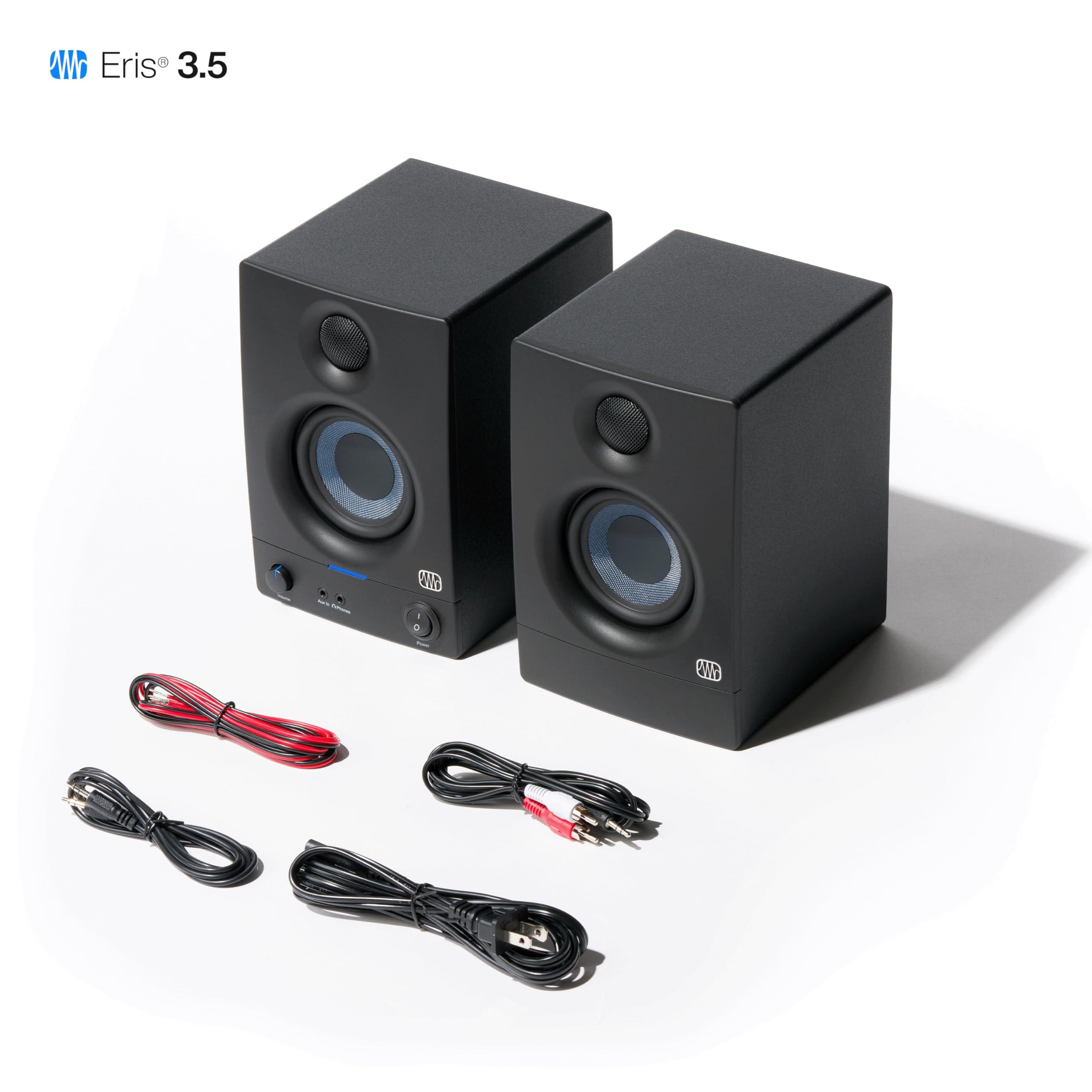 PreSonus Eris 3.5 Studio Monitors, Pair — Powered, Active Monitor Speakers for Near Field Music Production, Desktop Computer, Hi-Fi Audio - Image 7