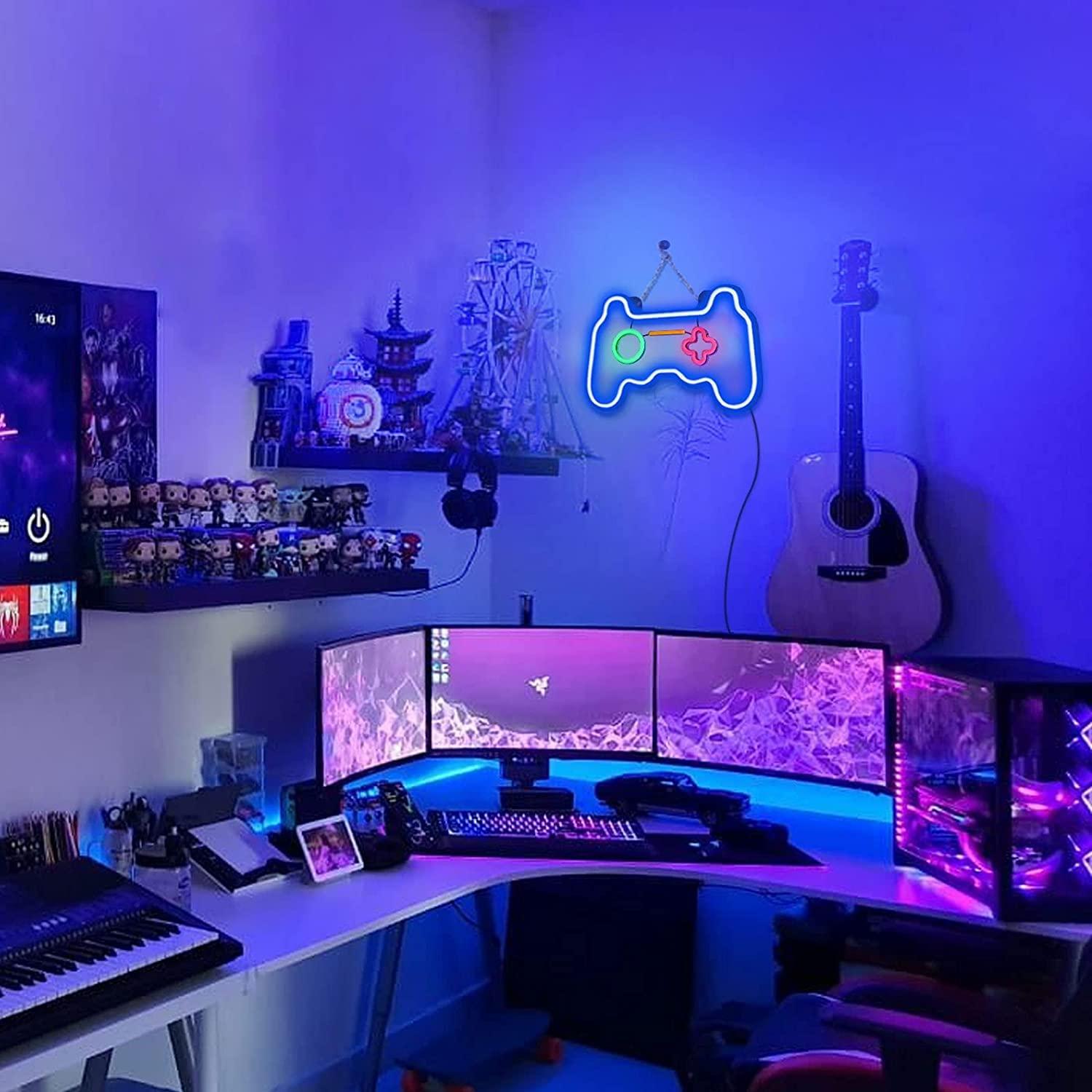 SOLIDEE Led Dimmable Neon Signs Wall Decorations For Living Room|Bedroom Gamepad Controller Shape Lights Game Room Decor Accessories Cool Teen Boys|Girls|Kids Gamer Gifts - Image 8