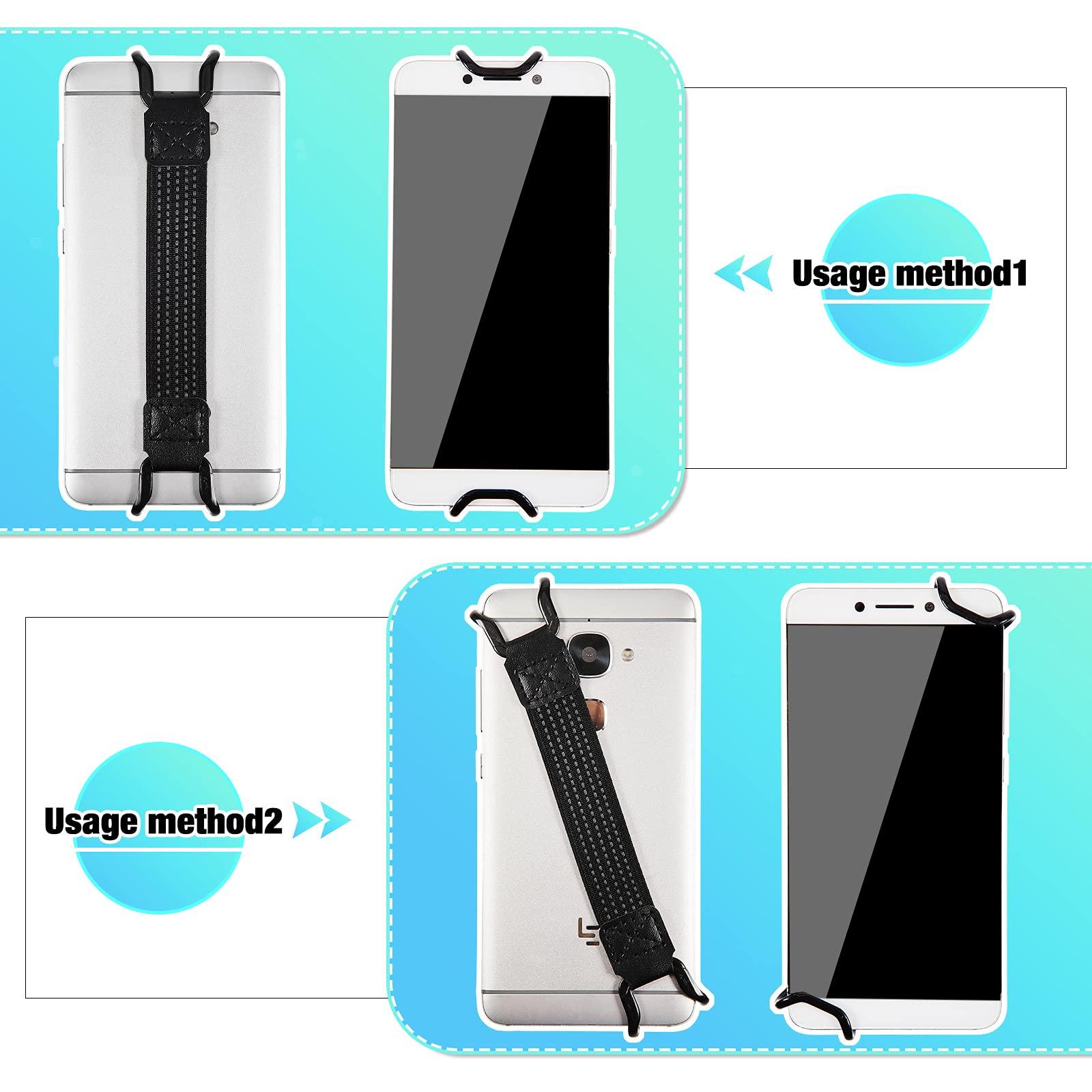 Weewooday 6 Pieces Mobile Phone Security Hand Strap Holder Security Hand Grip Phone Accessory for 5.2-7.5 Inch Smartphones - Image 7