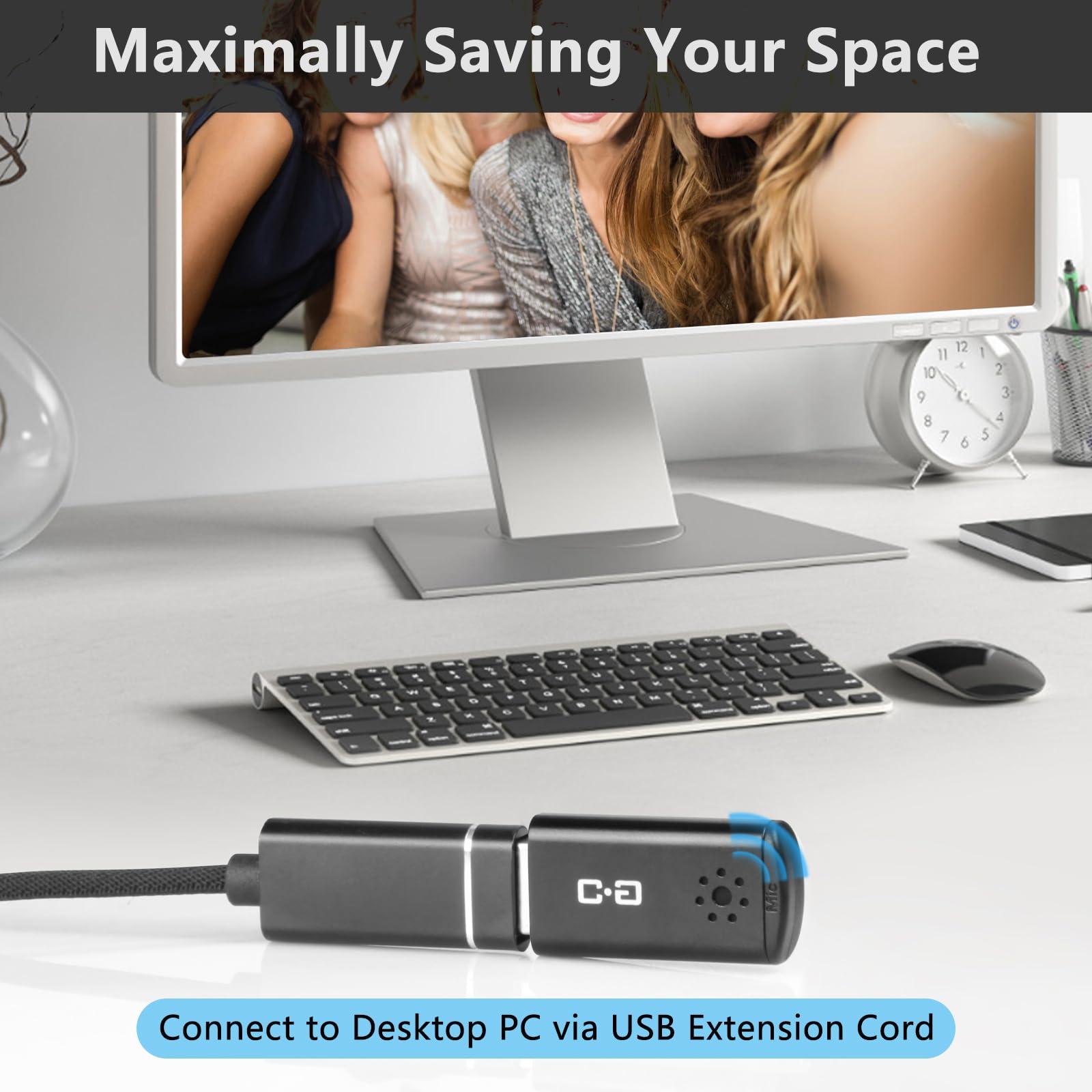 USB Microphone for Laptop and Desktop Computer, High Sensitivity for Clear Call, Plug-and-Play, High Gain, Cordless Mini-Sized Portable, Ideal for Work & Study - Image 6