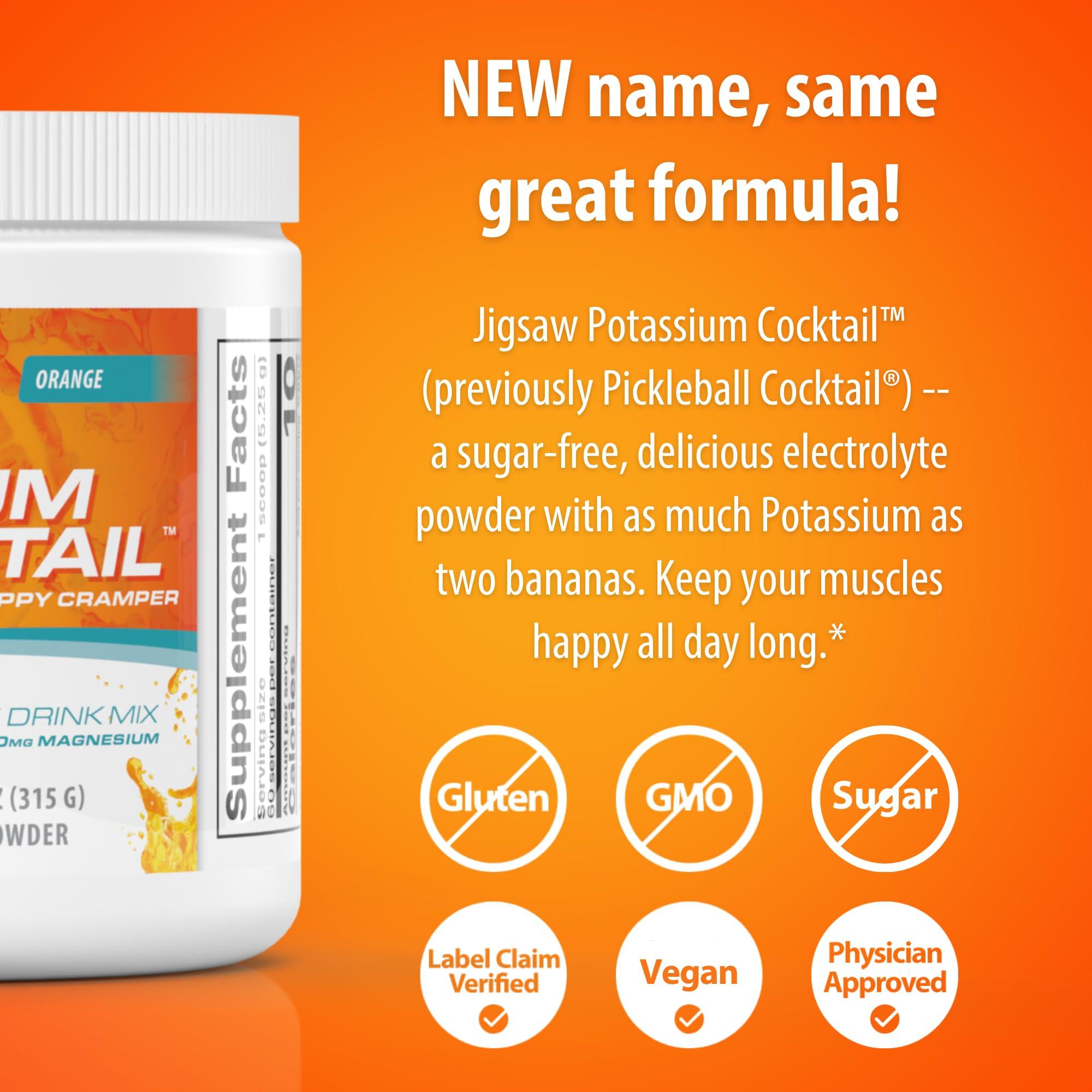 Jigsaw Health Potassium Cocktail | Formerly Pickleball Cocktail | Orange Flavor | 60 Servings (Jar) - Image 4