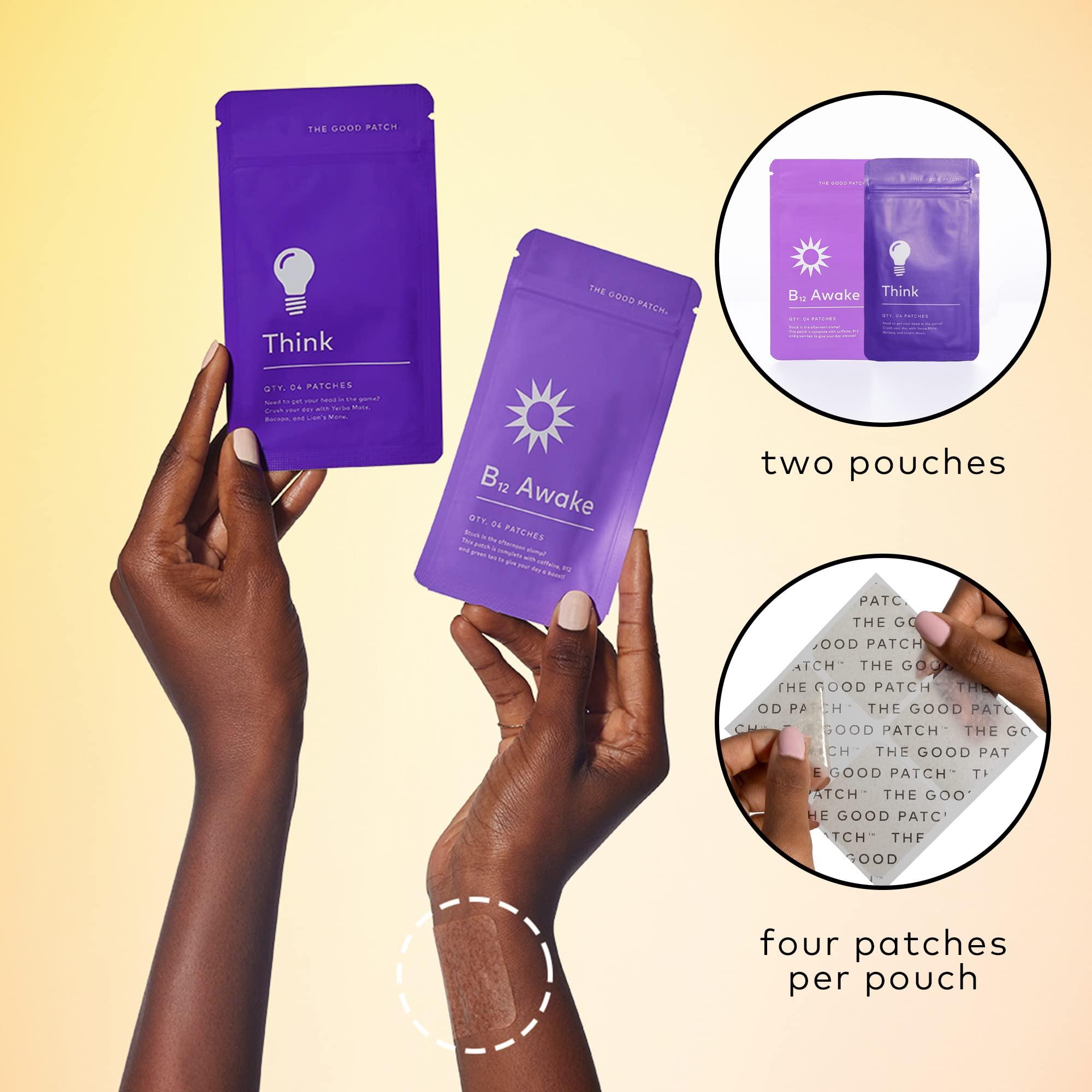 The Good Patch Weekday Hustle Duo, Natural Patches, B12 Patches Awake with Caffeine and Vitamin B12 to Help Promote Energy and Think with Caffeine, Yerba Mate to Support Focus (8 Total Patches) - Image 3