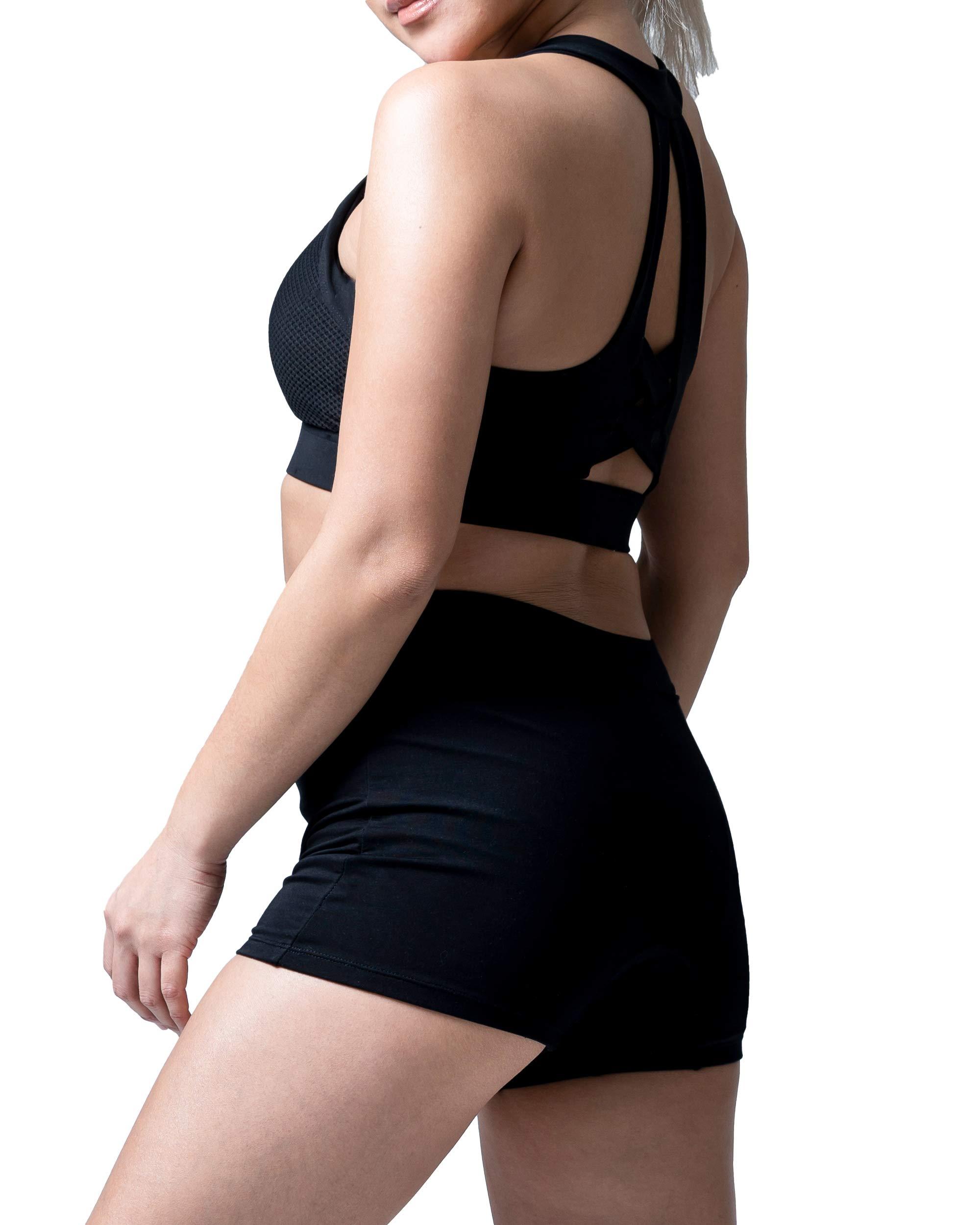 Goat Union Overnight Period Shorts for Women - 2" Absorbent Sleep Period Boyshorts Heavy Flow