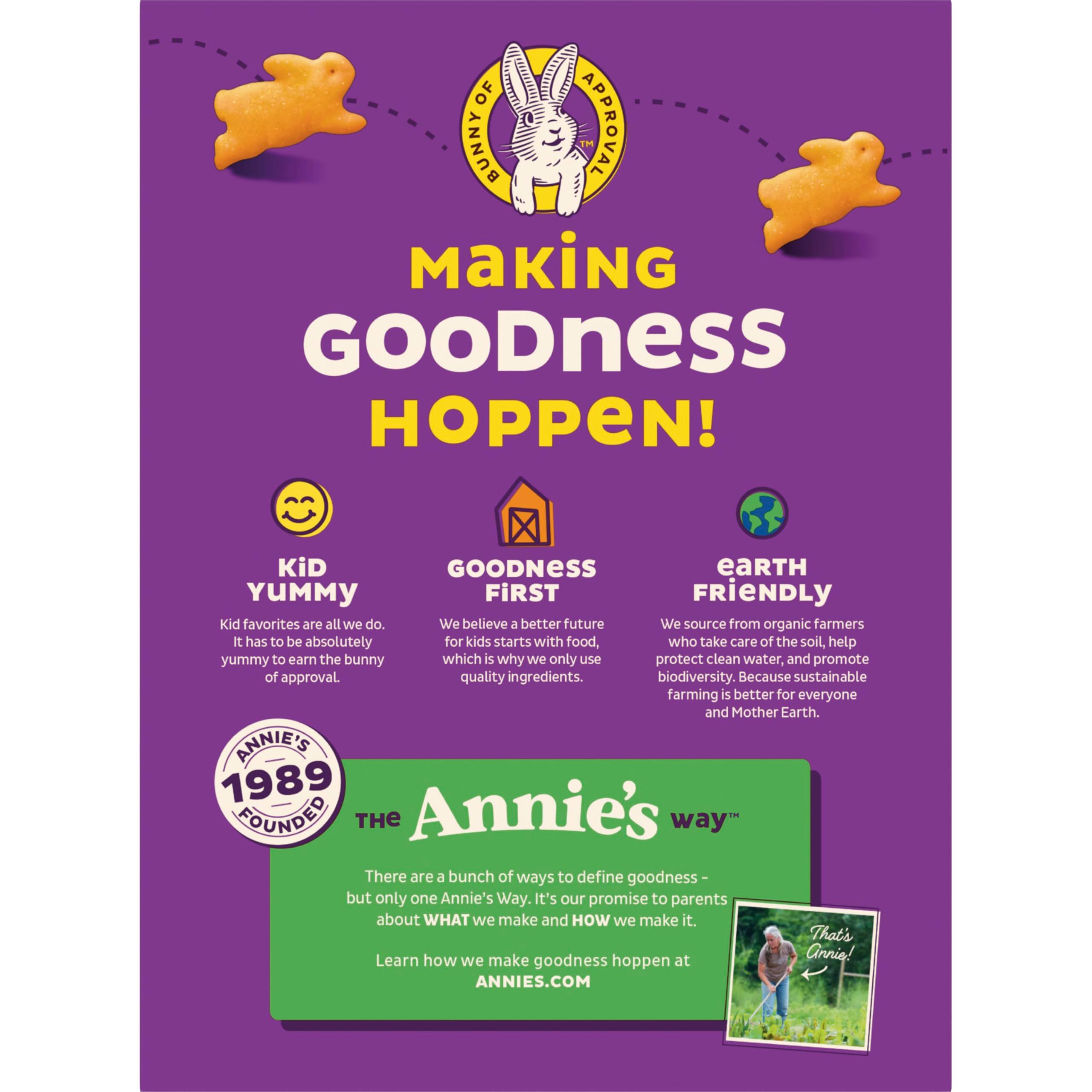 Annie's Organic Cheddar Bunnies Original Baked Snack Crackers, 11.25 oz - Image 3