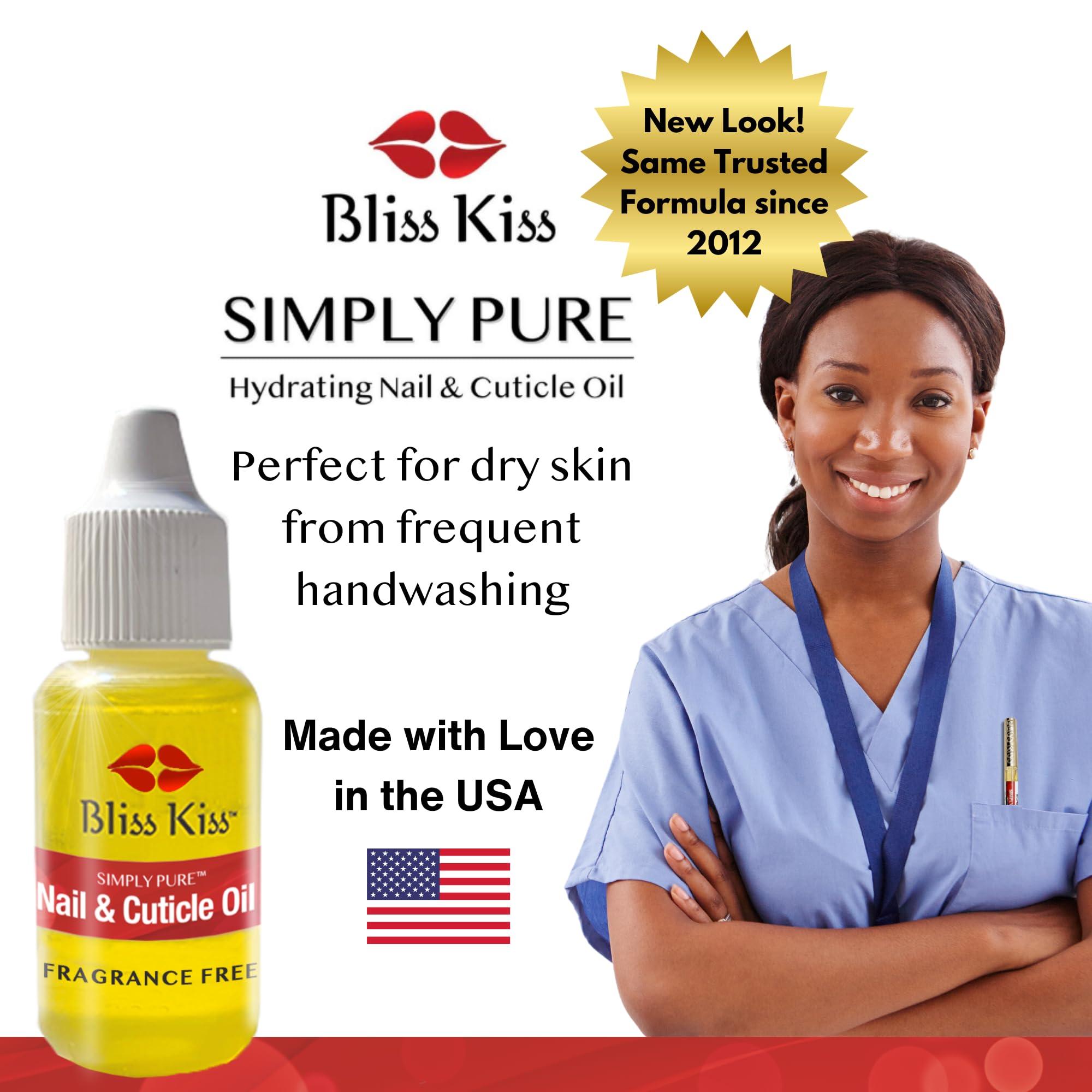 Bliss Kiss | Fragrance Free | Nail Oil Cuticle Dropper w/Vitamin E & Jojoba⏤Nail Strengthener Nail Growth Oil and Serum for Brittle Peeling Breaking Thin Nails | 0.5oz | - Image 6