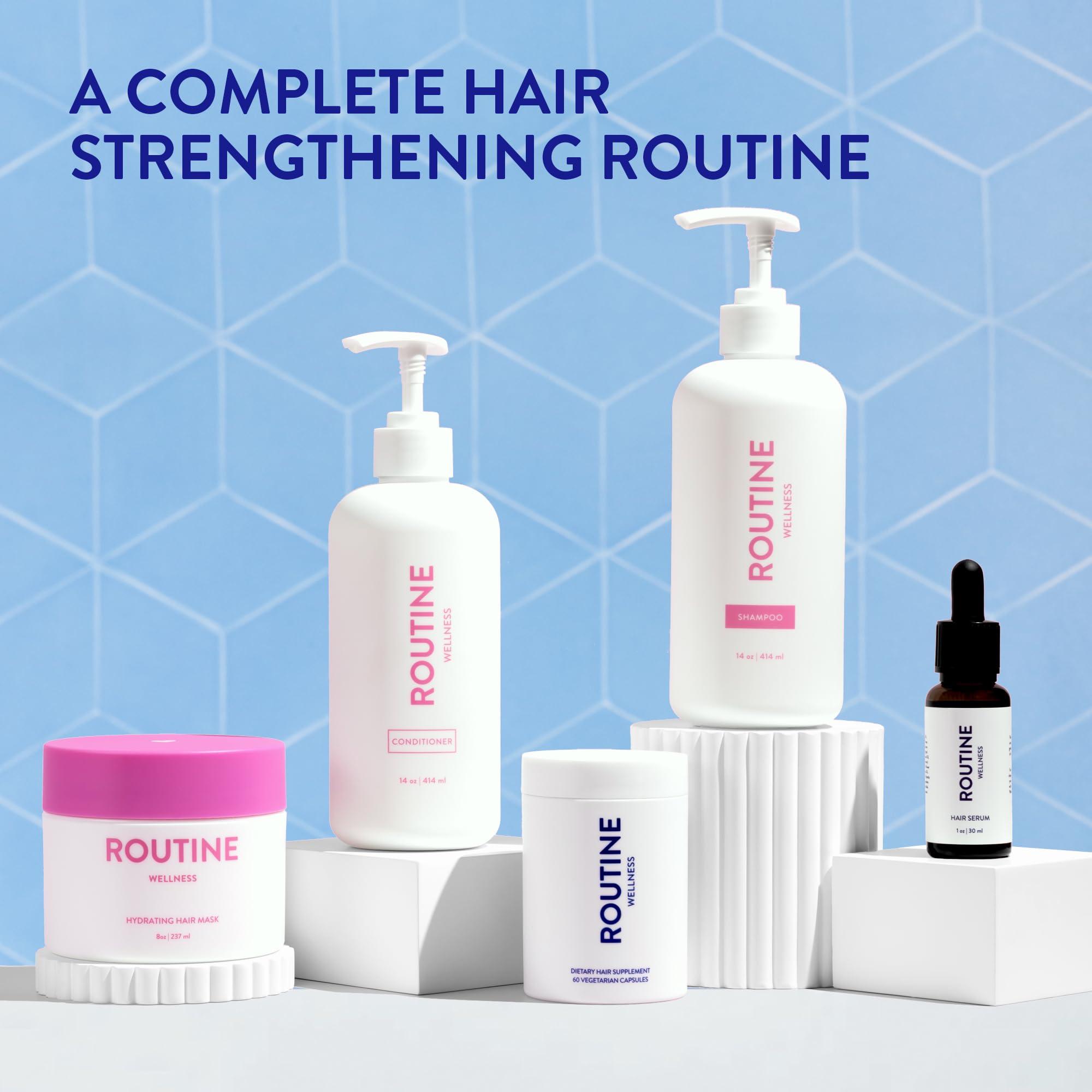 Routine Wellness Anti-Thinning Shampoo and Conditioner Set for Thinning Hair - Biotin DHT Blocker Women & Men - Color Safe Shampoo for Hair Loss & Healthier Hair - Rose Hips (Pack of 2) - Image 7