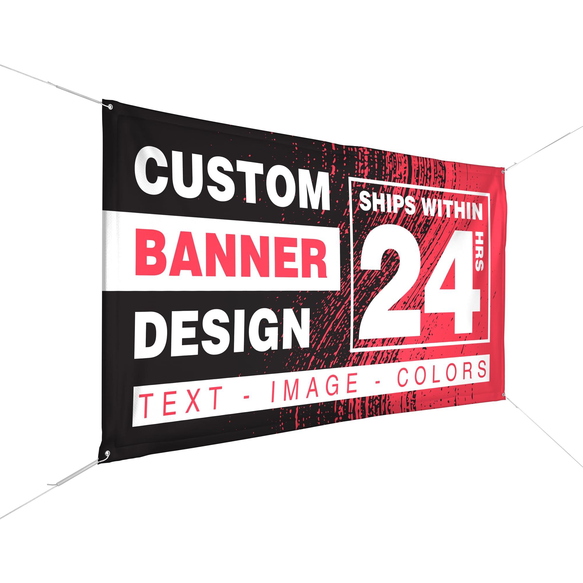 Customized Banner Full Color Printing, Custom Banner, 13oz Vinyl for Indoor & Outdoor Use, Add any Image or Text - Image 4