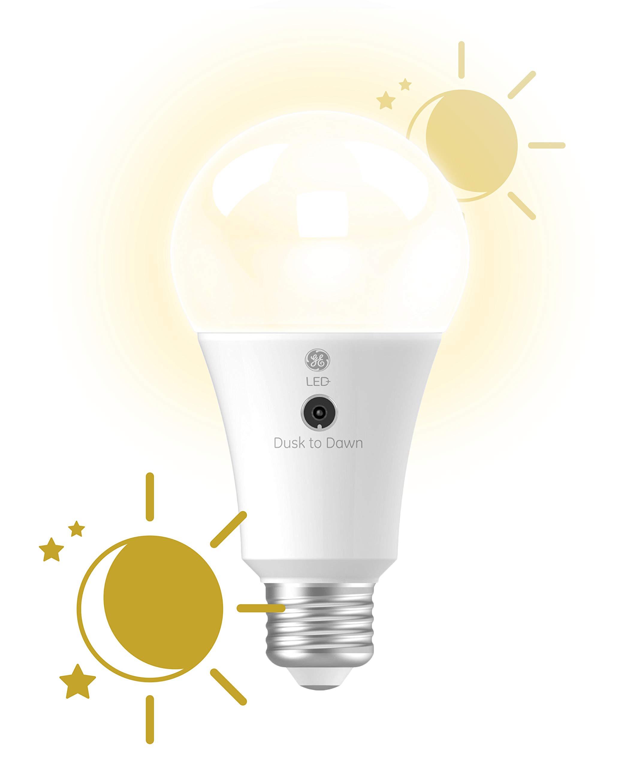 GE LED+ A19 Dusk to Dawn LED Light Bulbs, Automatic On/Off Outdoor Security Light, Soft White (2 Pack) - Image 11