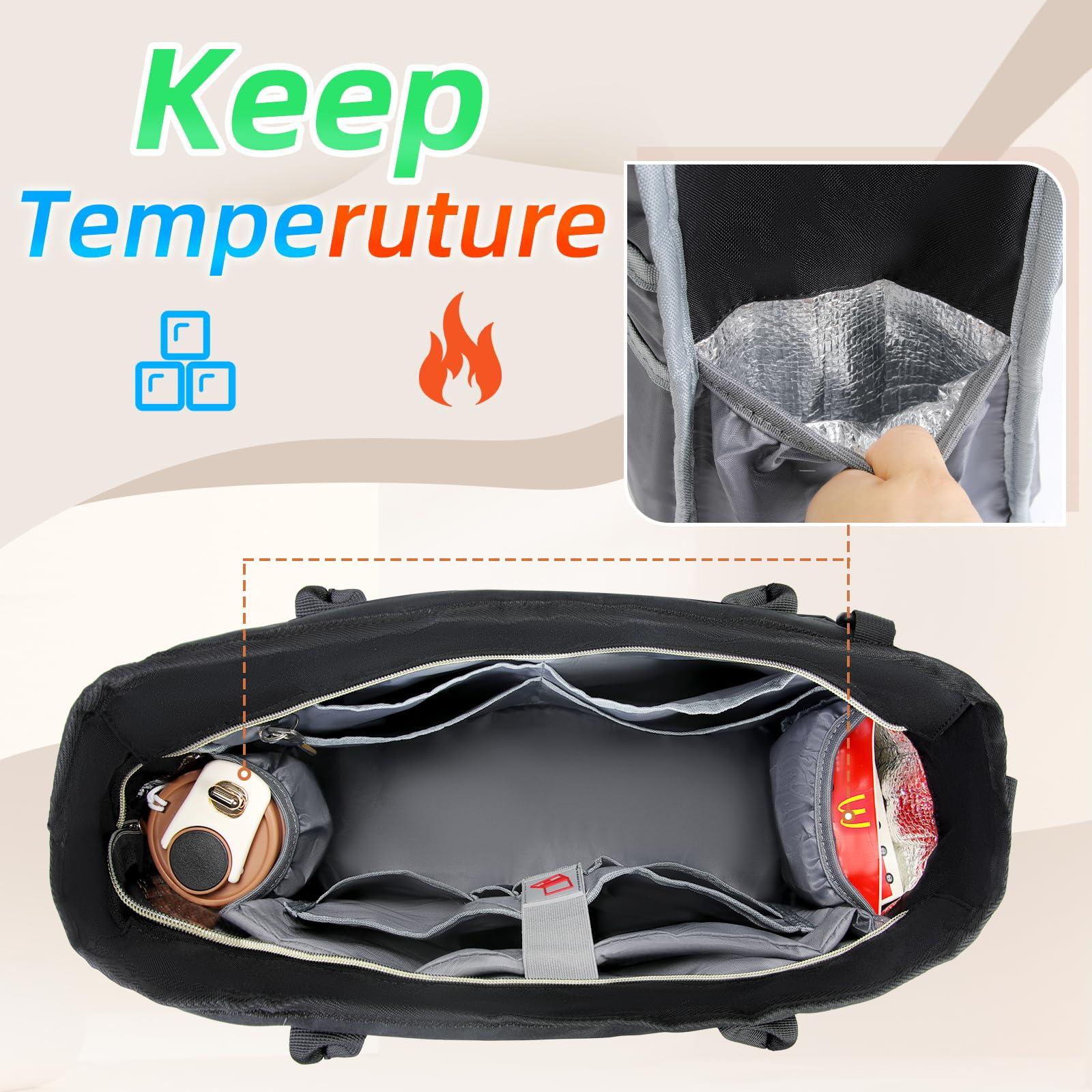 RAINSMORE Laptop Bag for Women 15.6 Inch Work Teacher Tote Nurse Bag Professional Laptop Tote Computer Messenger Shoulder Bags Large Handbag Business Office Work Briefcase - Image 4