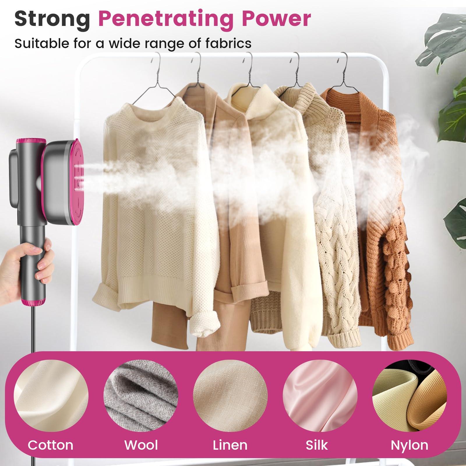 Handheld Portable Steamer for Clothes - LCD Display, Dual Function Wet/Dry Iron, 15s Heat-up, Rotatable Head - Home Travel Use clothes steamer - Image 5