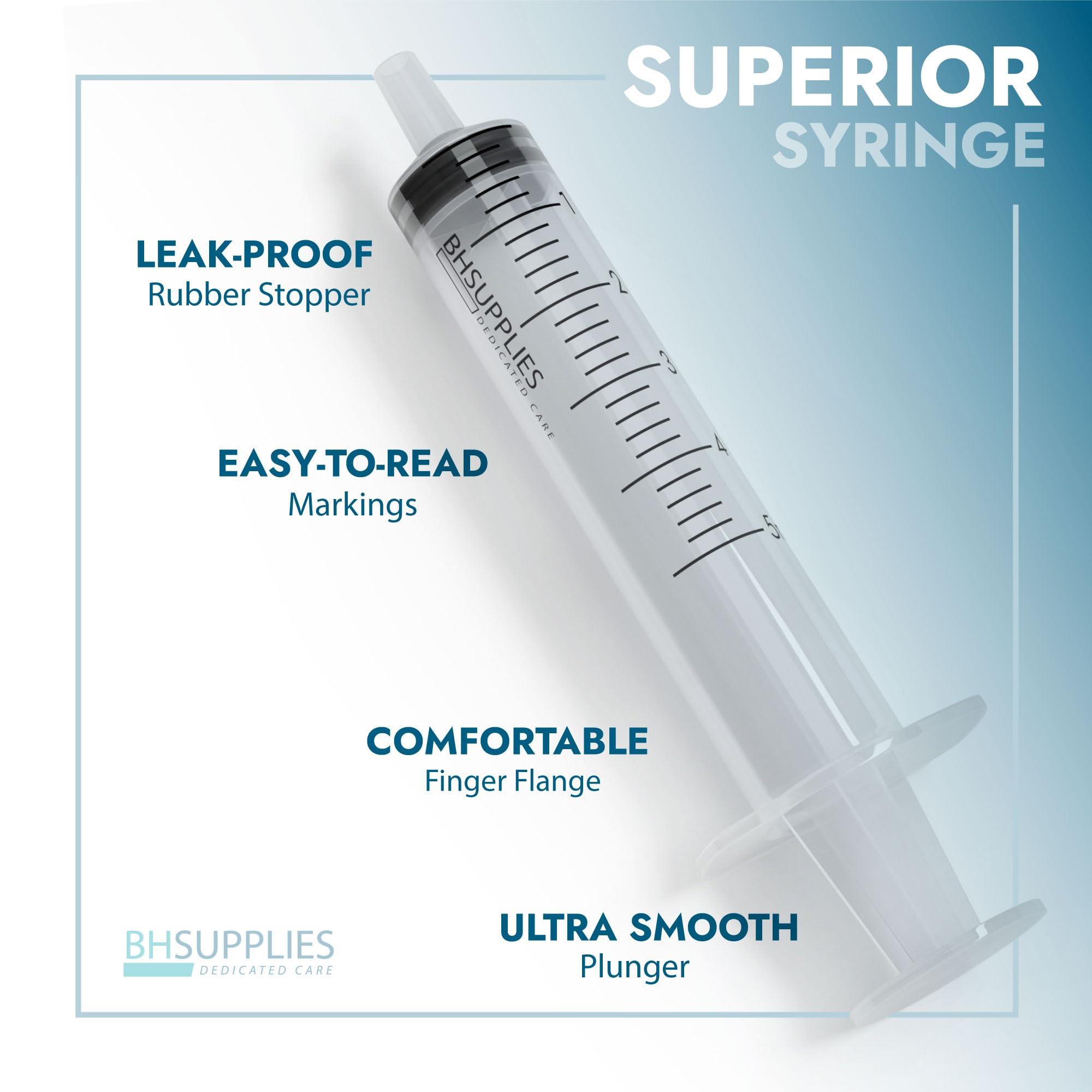 BH Supplies 1mL Luer Slip Tip Syringes (No Needle) - Sterile, Individually Wrapped - 100 Syringes - Image 2