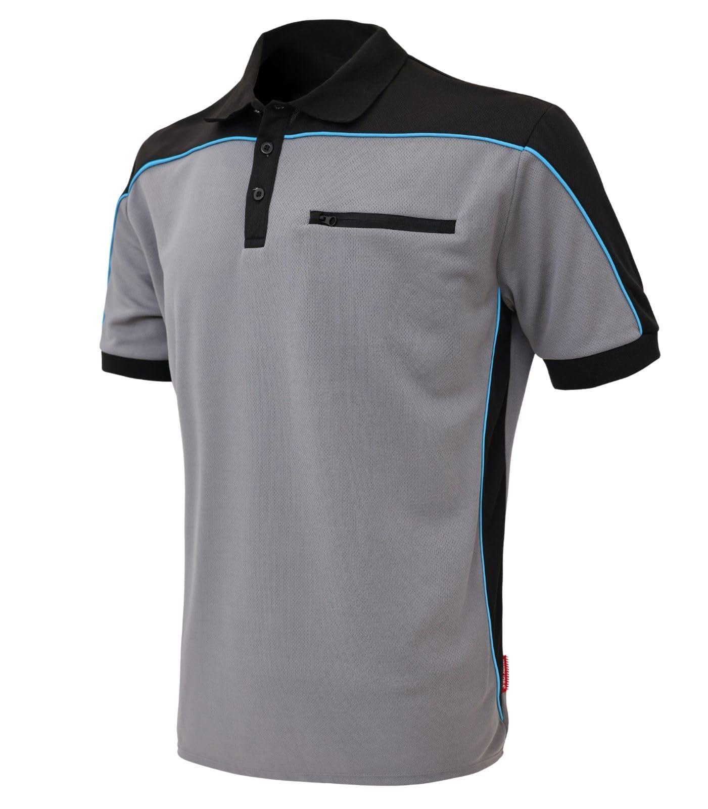 WORK IDEA Men's Polo Shirt Short Sleeve Breathable Work Shirts Golf Polo Tennis T-Shirt Tops