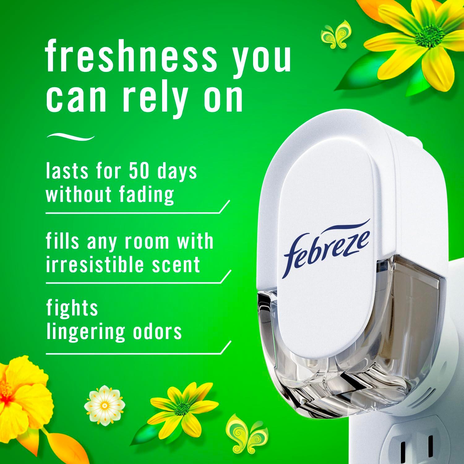Febreze Odor-Fighting Fade Defy PLUG Air Freshener, Gain Moonlight Breeze, Gain Original, 0.87 fl. oz. Oil Refills, 4 Refills (2 of Each) - Image 2