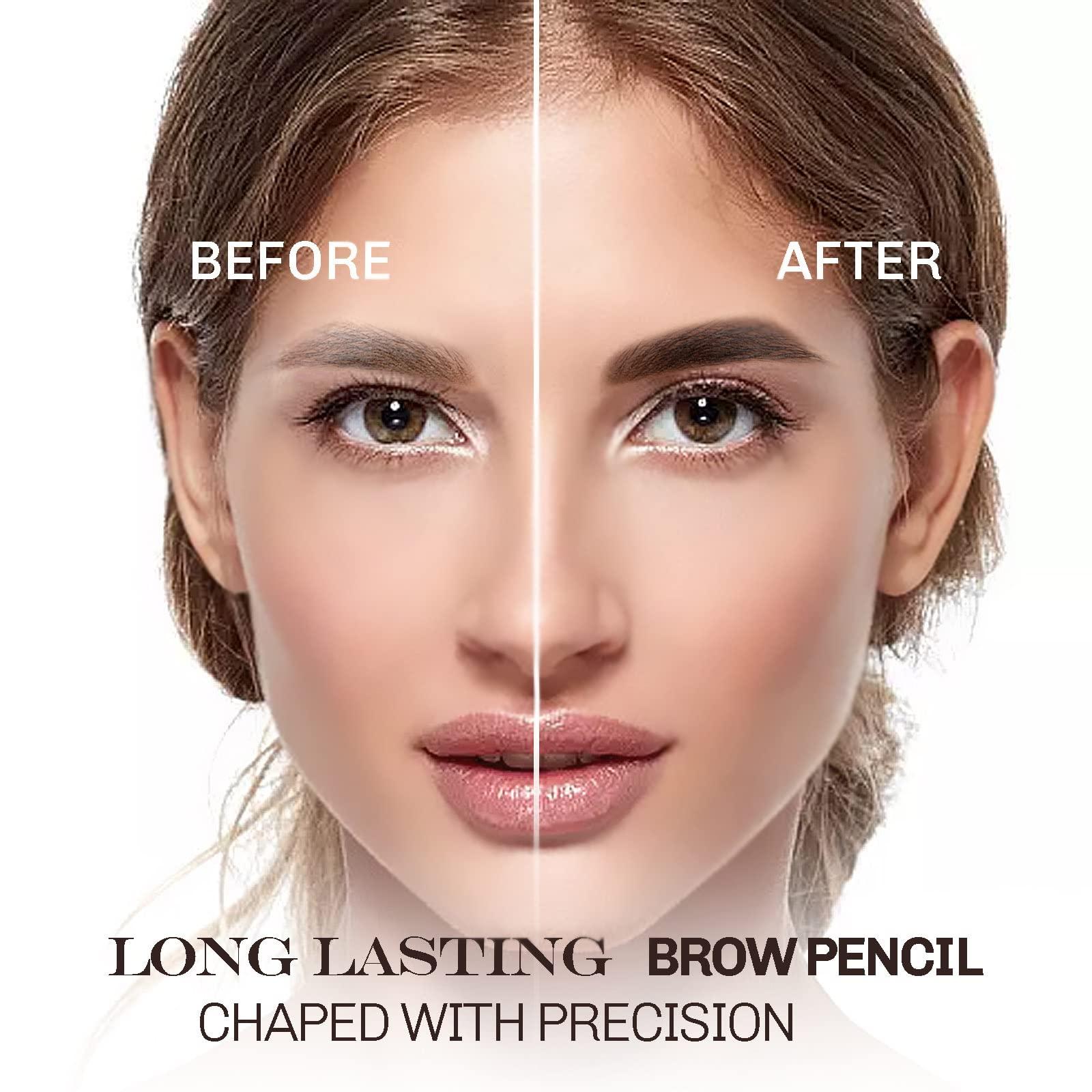 SUMEITANG 12 Pcs Dark Brown Eyebrow Pencils for Women, Multi-purpose Waterproof Eye Brow Pencil for Professionals & Beginners Eyeliner or Brow Marking and filling Create a Vibrant Eye Makeup Look - Image 3