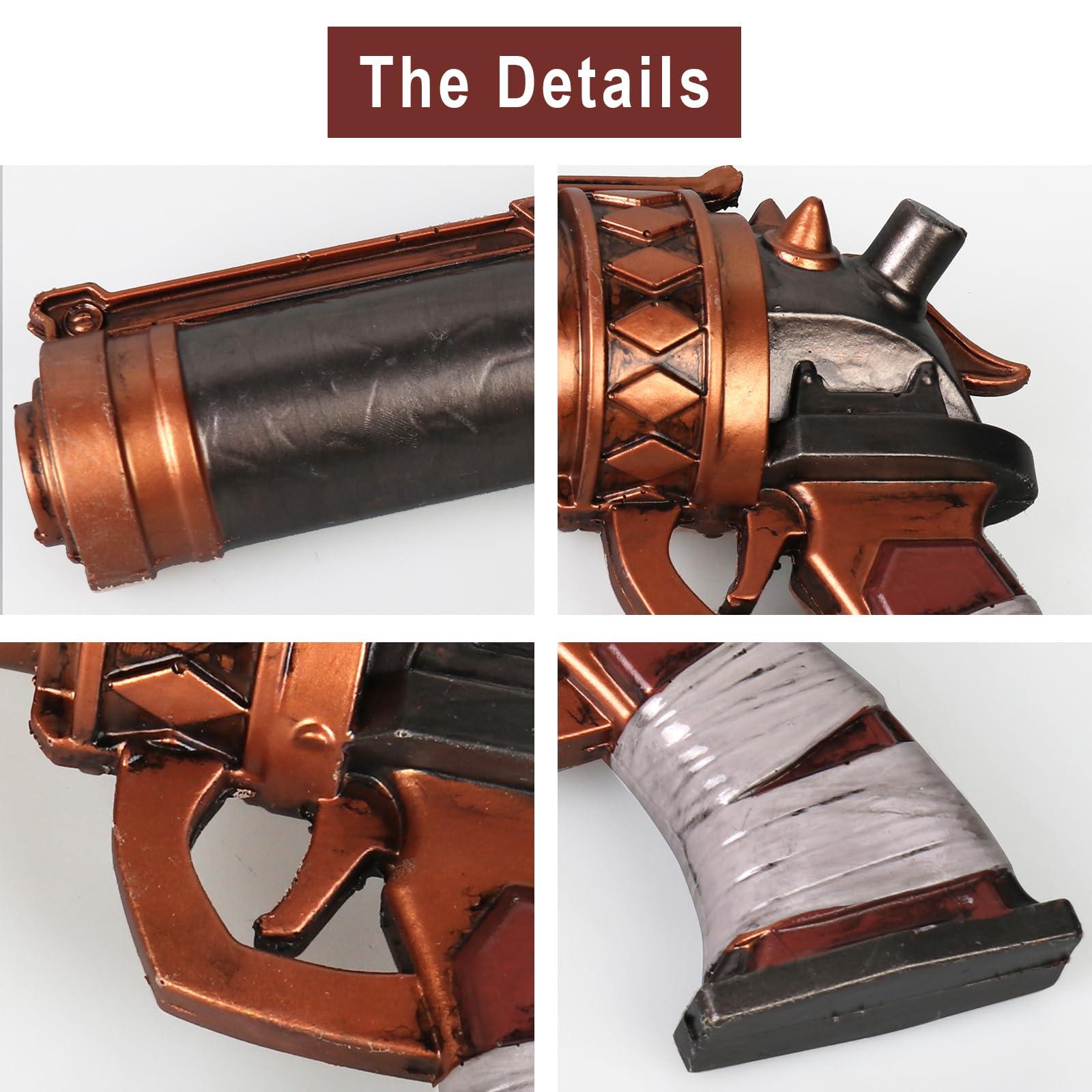 HOTTERCOS 12" Jin-x Steampunk Foam Weapons Cosplay Costume Accessories Props Replica Halloween Party - Image 4