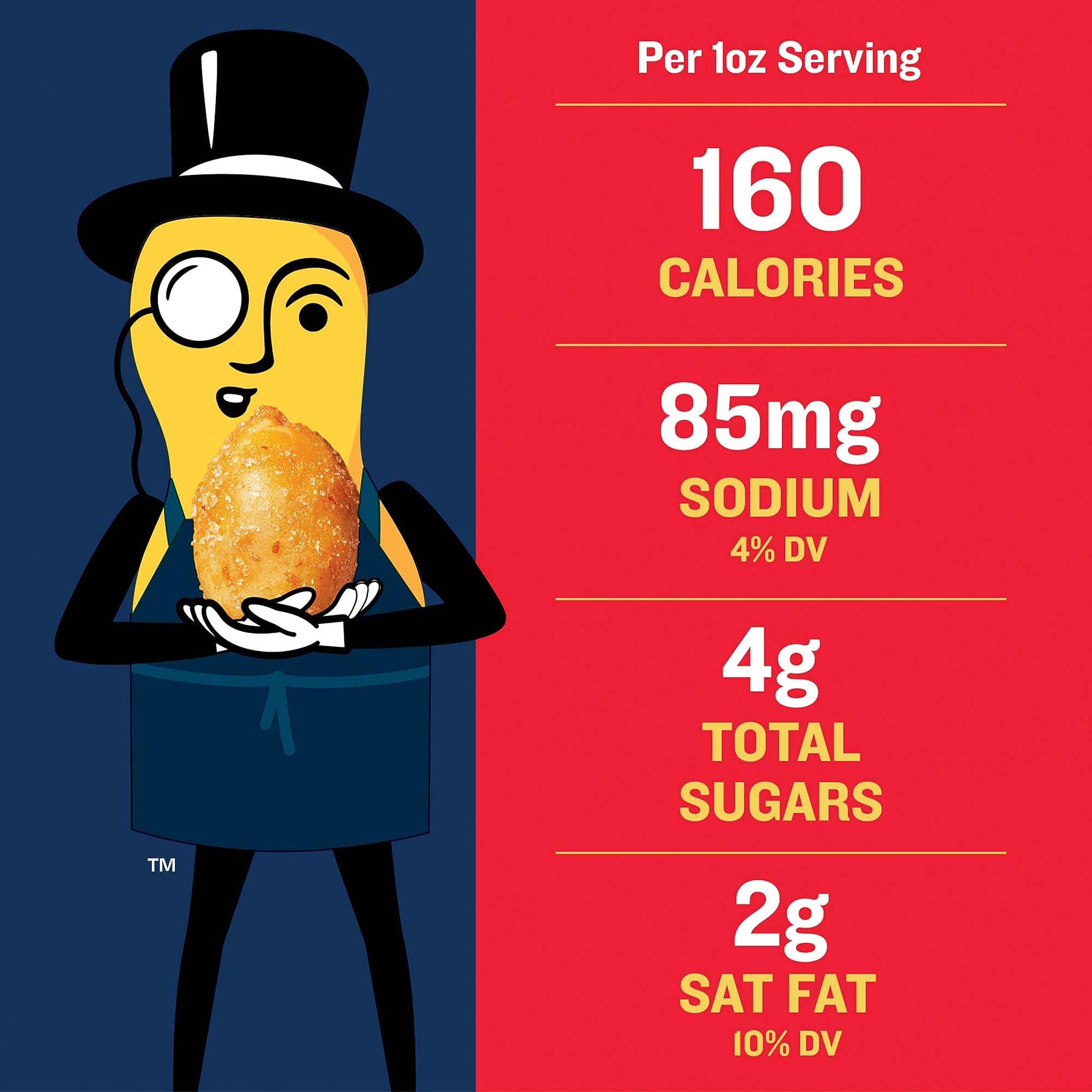 PLANTERS Honey Roasted Peanuts, Dry Roasted Peanuts, Party Snack, Plant-Based Protein, After School Snack, Sweet and Salty, Salted Nuts, Sea Salt & Honey, Snacks for Adults, Kosher, 16oz Jar - Image 2