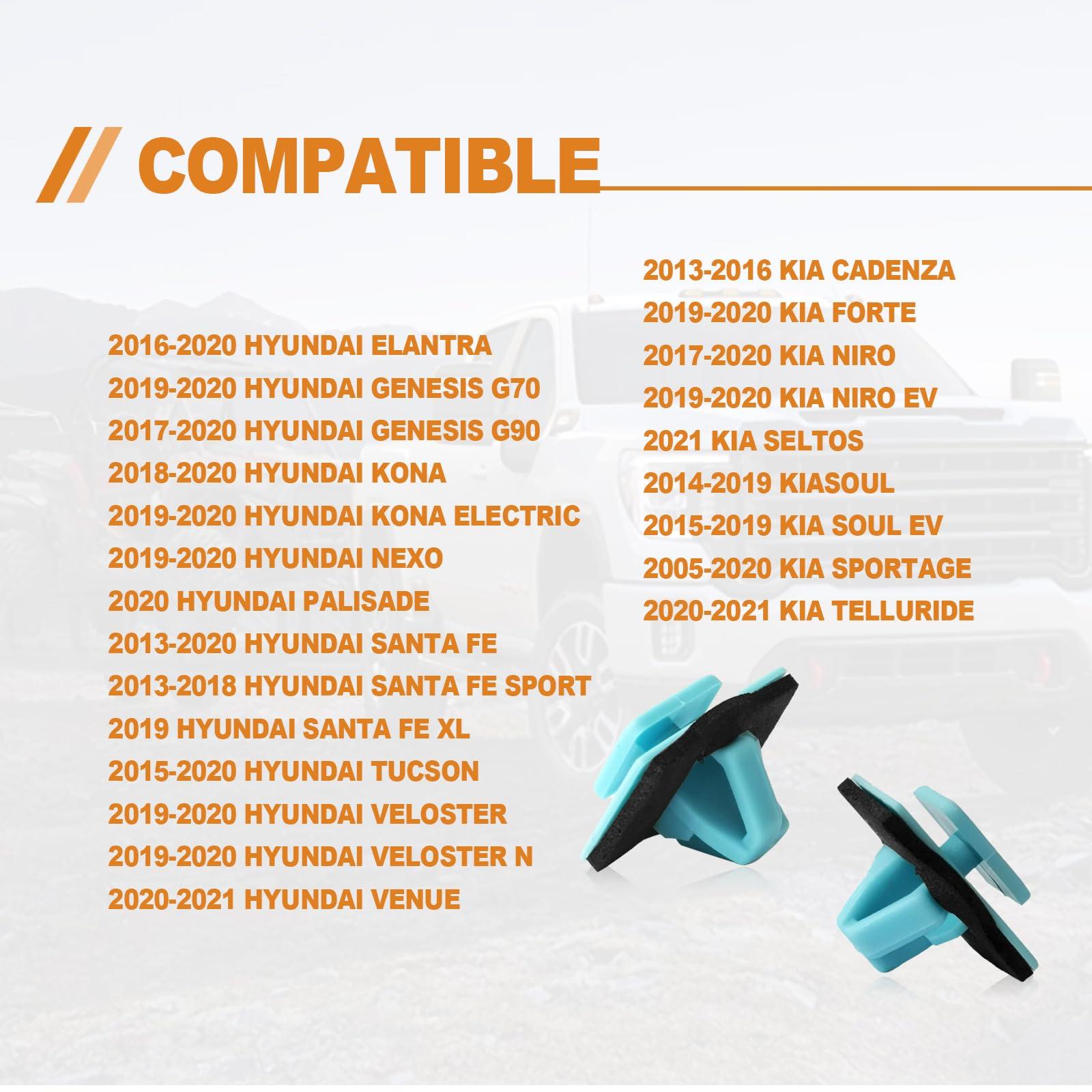 30PCS Blue Rocker Molding Retainer Clip Compatible with Hyundai Kia Elantra Santa Soul Sportage 87756-1F000 - Image 3