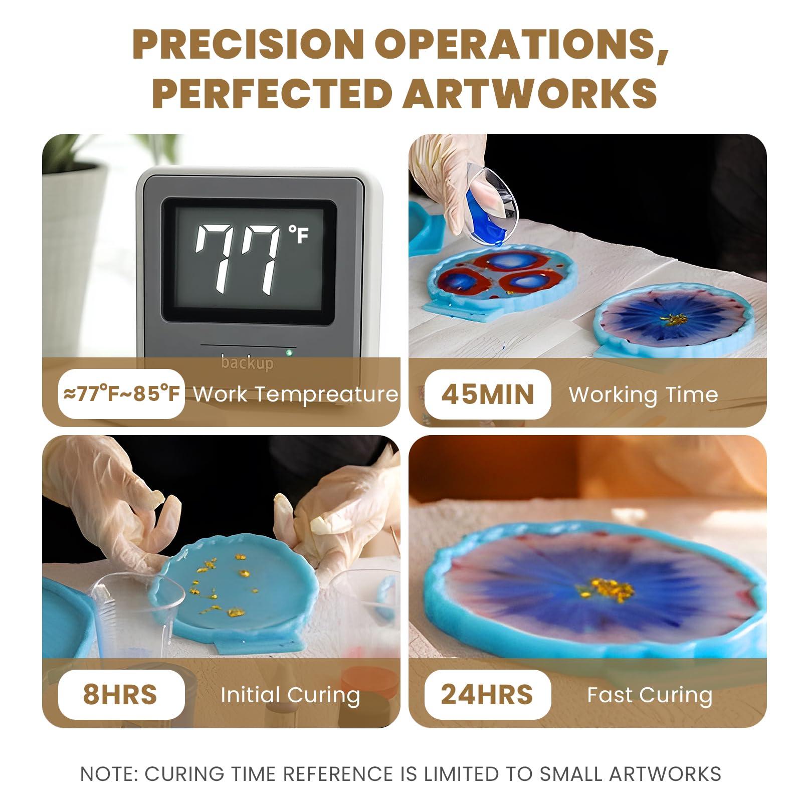 LEEYA Epoxy Resin Crystal Clear Epoxy Resin Kit 1 Gallon, No Yellowing No Bubble Self Leveling Resin Epoxica Easy Mix 1:1, Table Top Epoxy Resin, Coating Casting, Painting, Art Crafts, Jewelry Making - Image 3