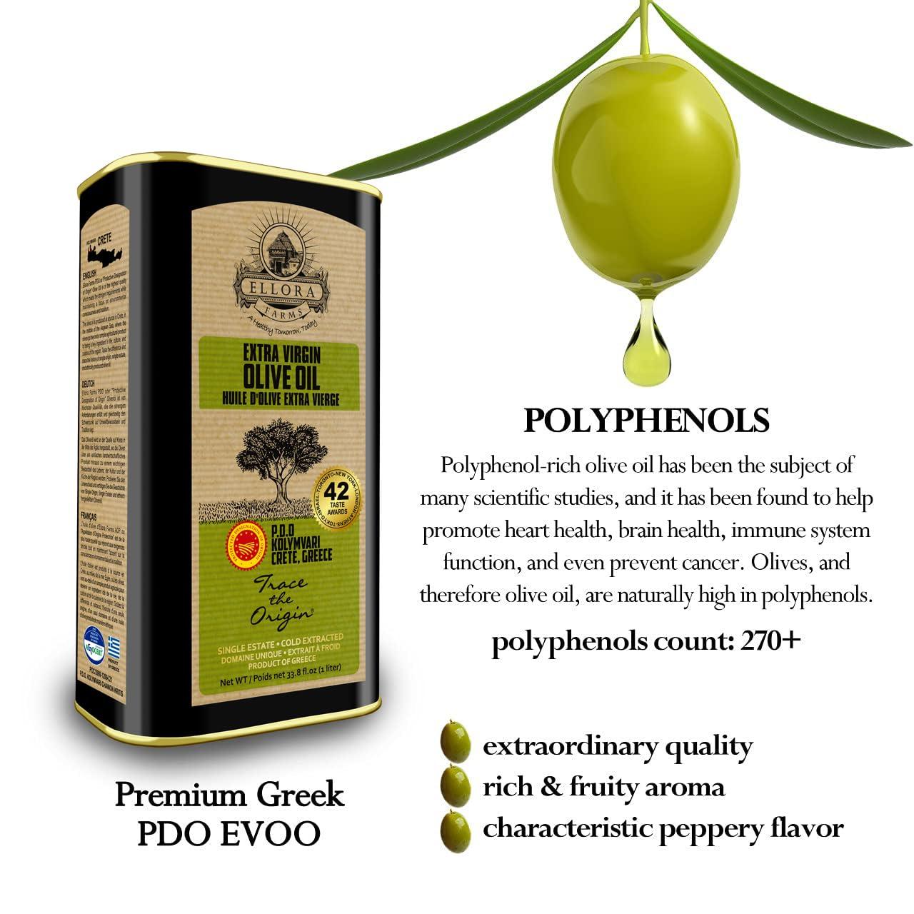 Ellora Farms Single Estate Traceable Extra Virgin Olive Oil 1 Liter PDO Tins | 2 Pack - Image 5