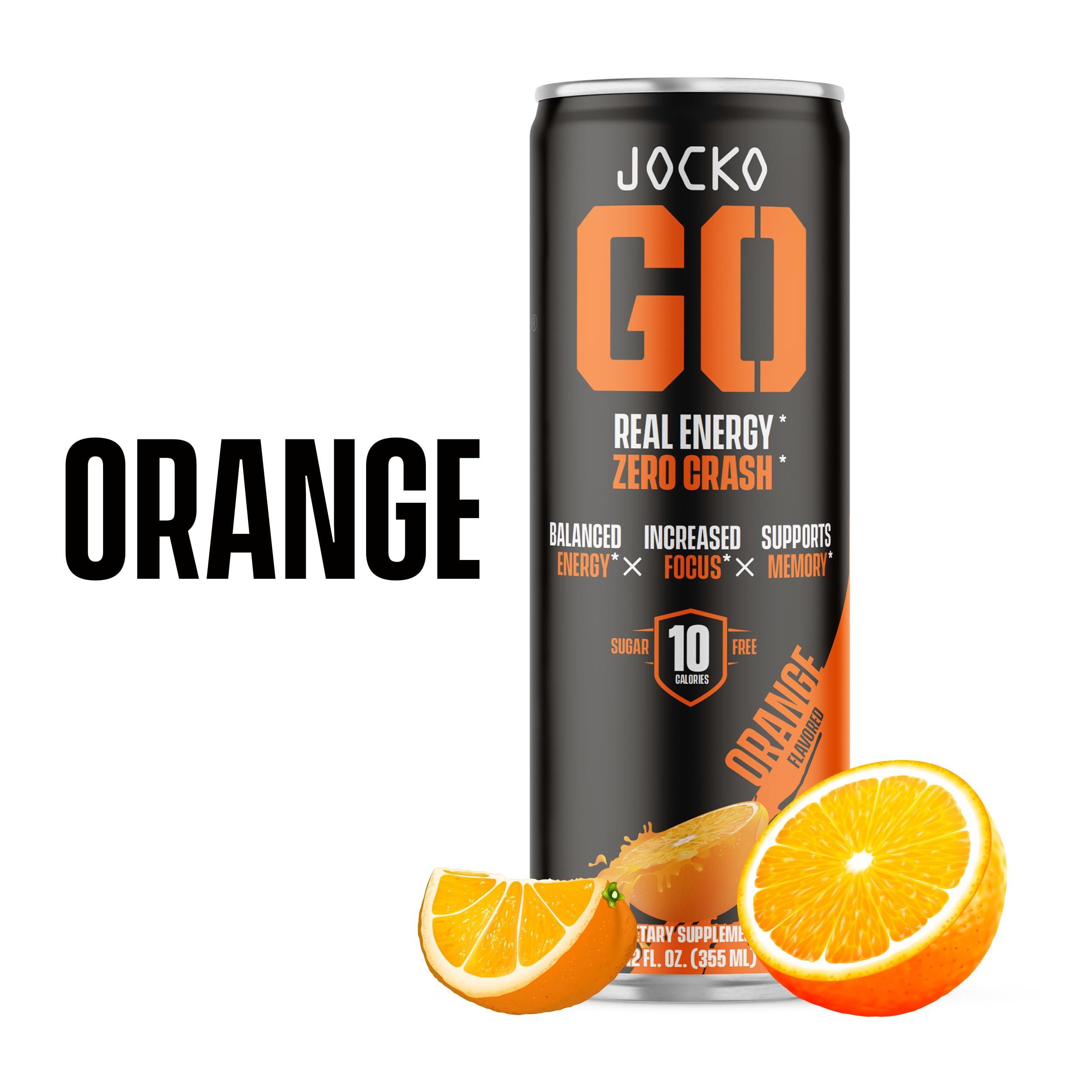 Jocko GO Energy Drink (Afterburner Orange) - Keto, Vitamin B12, Vitamin B6, Electrolytes, L Theanine, Magnesium- Energy Boost, Sugar Free Nootropic Monk Fruit Blend - 12 Pack - Image 5