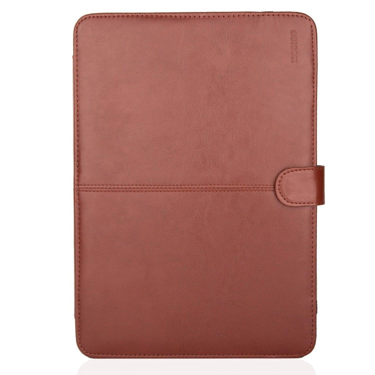 MOSISO Case Compatible with MacBook Air 13.6 inch M4 M3 M2 2025-2022 /Air 13 M1 2022-2018 /Pro 13 inch M2 M1 2025-2016, PU Leather Portfolio Protective Stand Cover, Brown - Image 7