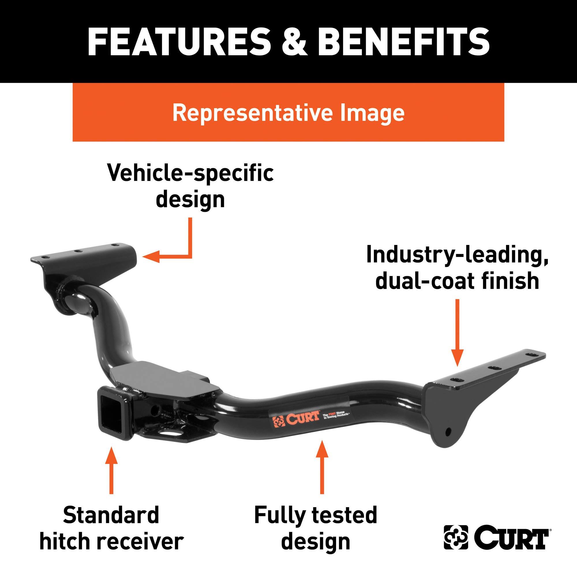 CURT 13138 Class 3 Trailer Hitch, 2-Inch Receiver, Fits Select Mazda B2300, B3000, B4000, Ford Ranger - Image 3