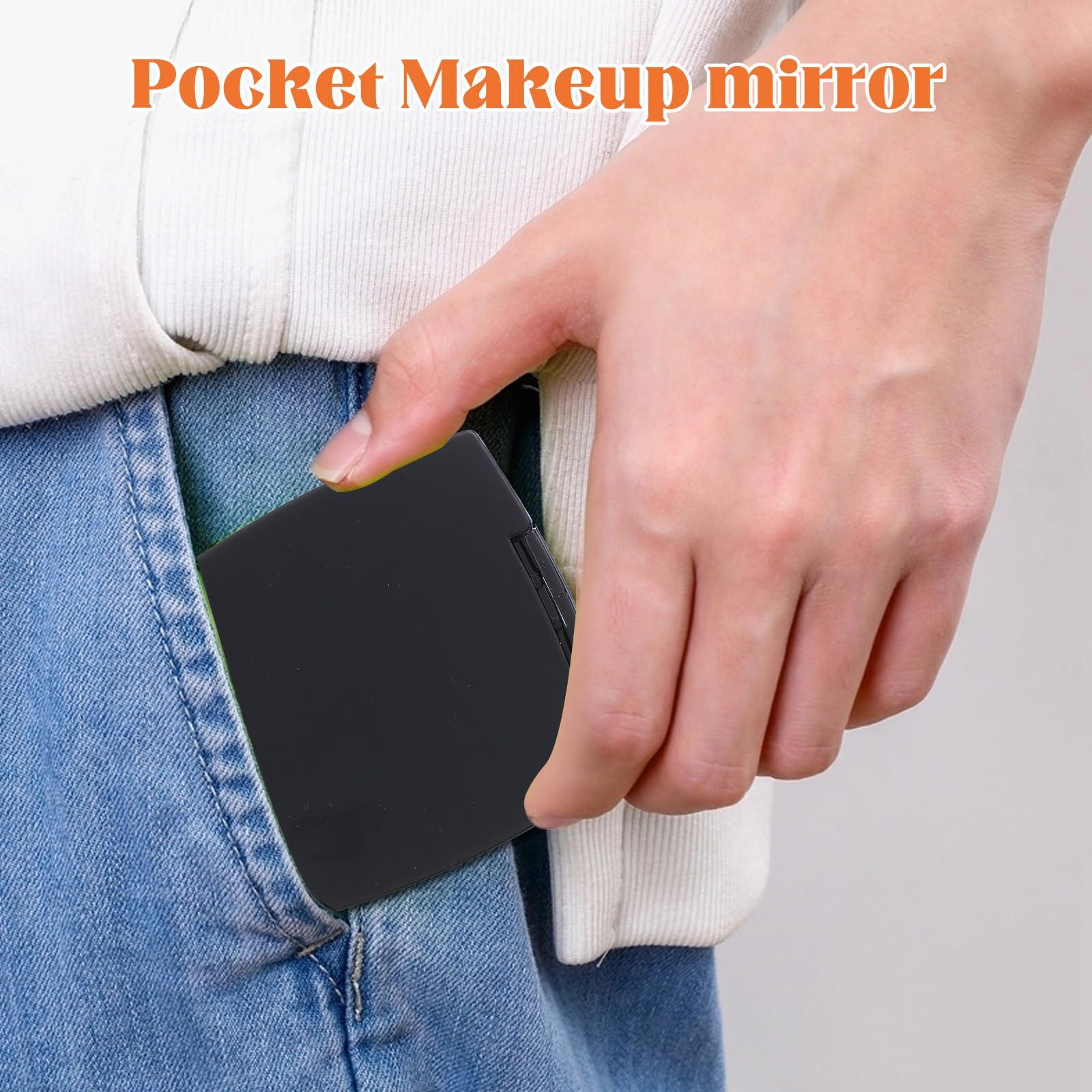 Nogeqi Compact Mirror for Purses,Travel Magnifying Mirror,Simple Style Small Mirror for Purse with Box,Foldable Pocket Mirror for Women,Travel Must Haves for Women Girl Makeup(2X/1X Black) - Image 8