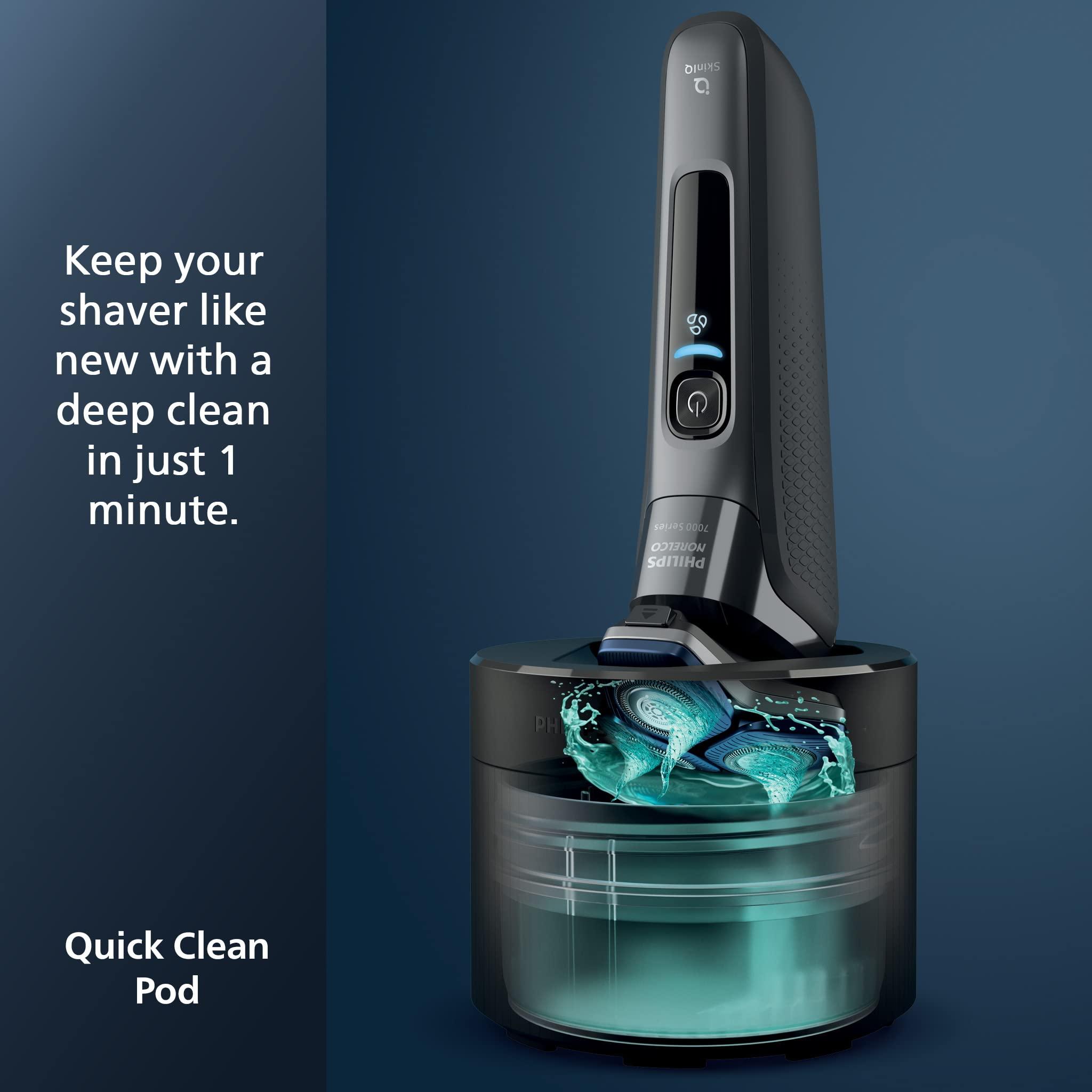 Philips Norelco Shaver 7800, Rechargeable Wet & Dry Electric Shaver with SenseIQ Technology, Quick Clean Pod, Charging Stand, Travel Case and Pop-up Trimmer, S7885/85 - Image 9