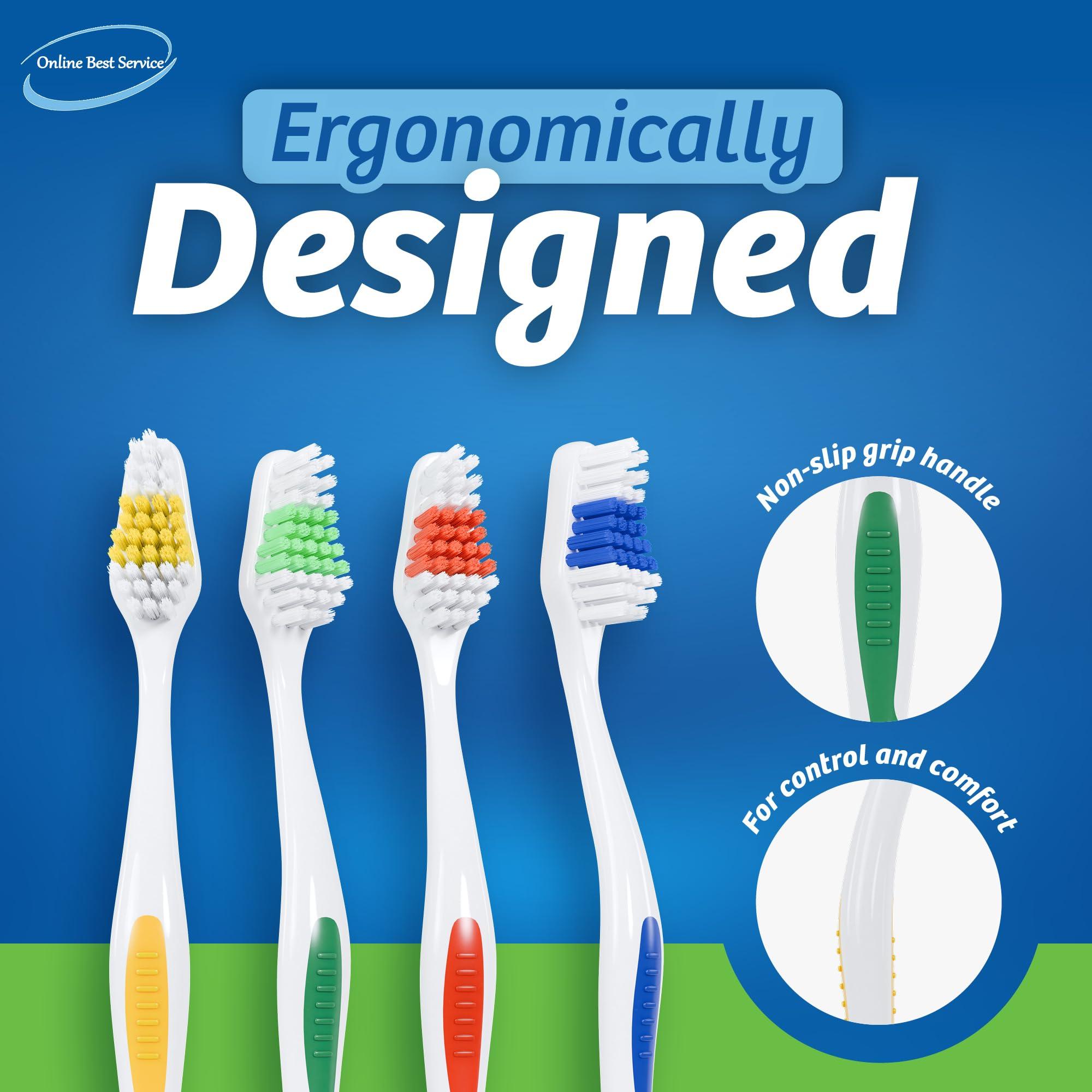 Online Best Service 100 Pack Toothbrush Standard Classic Medium Soft Toothbrush Bulk Individually Wrapped - Image 3