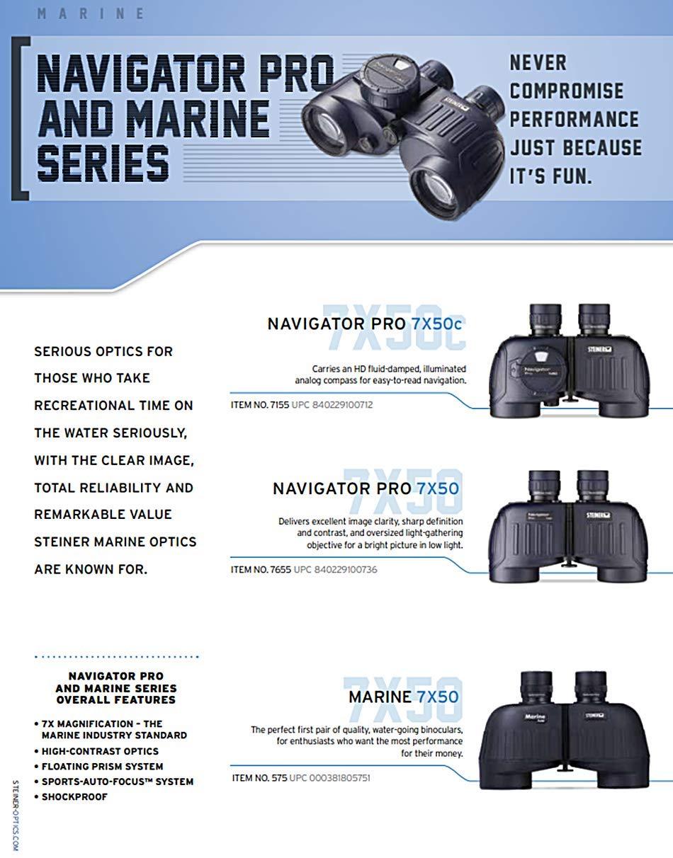 Steiner 7x50 Navigator Pro Binoculars with 7X Magnification, High Contrast Optics, Floating Prism System, Sports-Auto Focus, Delivers Excellent Image Clarity, with Compass - Image 6