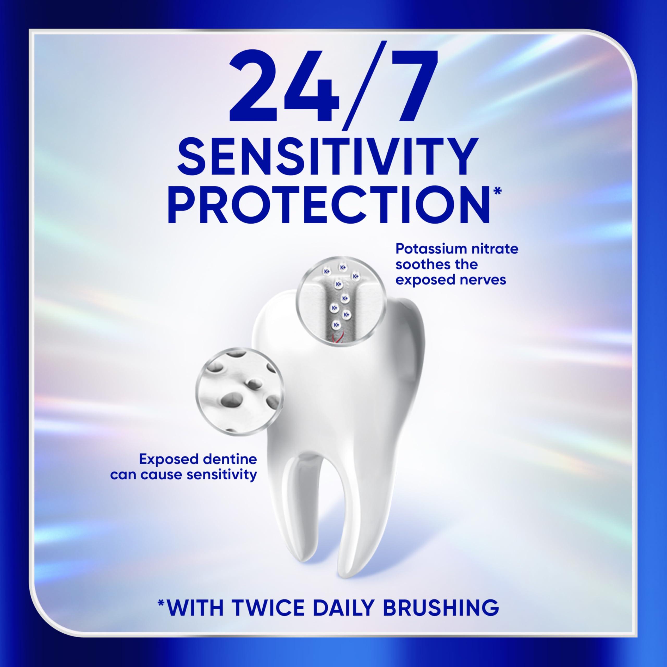 Sensodyne Clinical White Toothpaste Clinically Proven Whitening for Sensitive Teeth, Stain Protector, 3.4 oz x 3 - Image 6