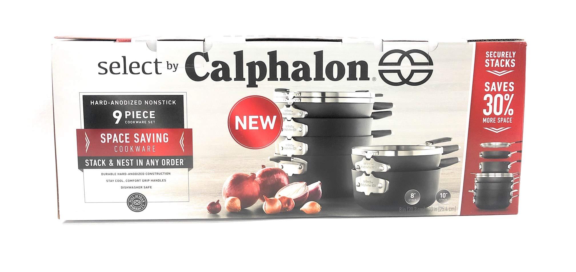 Calphalon Select 9pc Space Saving Hard-Anodized Nonstick Cookware Set - Image 6