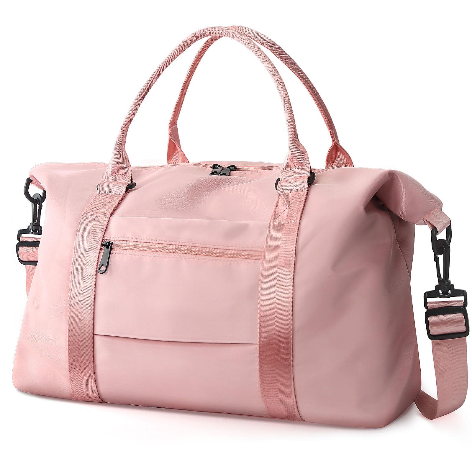 TOPBAG Travel Duffle Bag, Waterproof Weekender Bag Carry On Tote Bags for Women, Duffel Bag Sport Gym Bag for Men, Hospital Bag for Labor and Delivery, Overnight Bag Luggage Bag with Trolley Sleeve