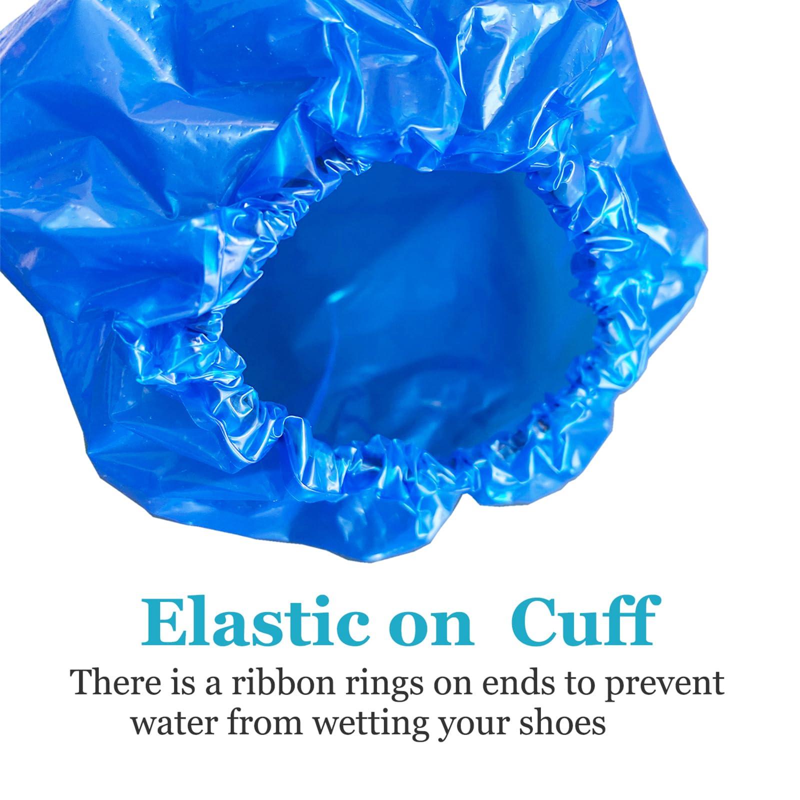 Yuzrbu 50 Pcs (25 Pairs) Disposable Thicken Boot and Shoe Covers 19 inch Tall Extra Large Waterproof Anti-Slip Overshoe - Image 6