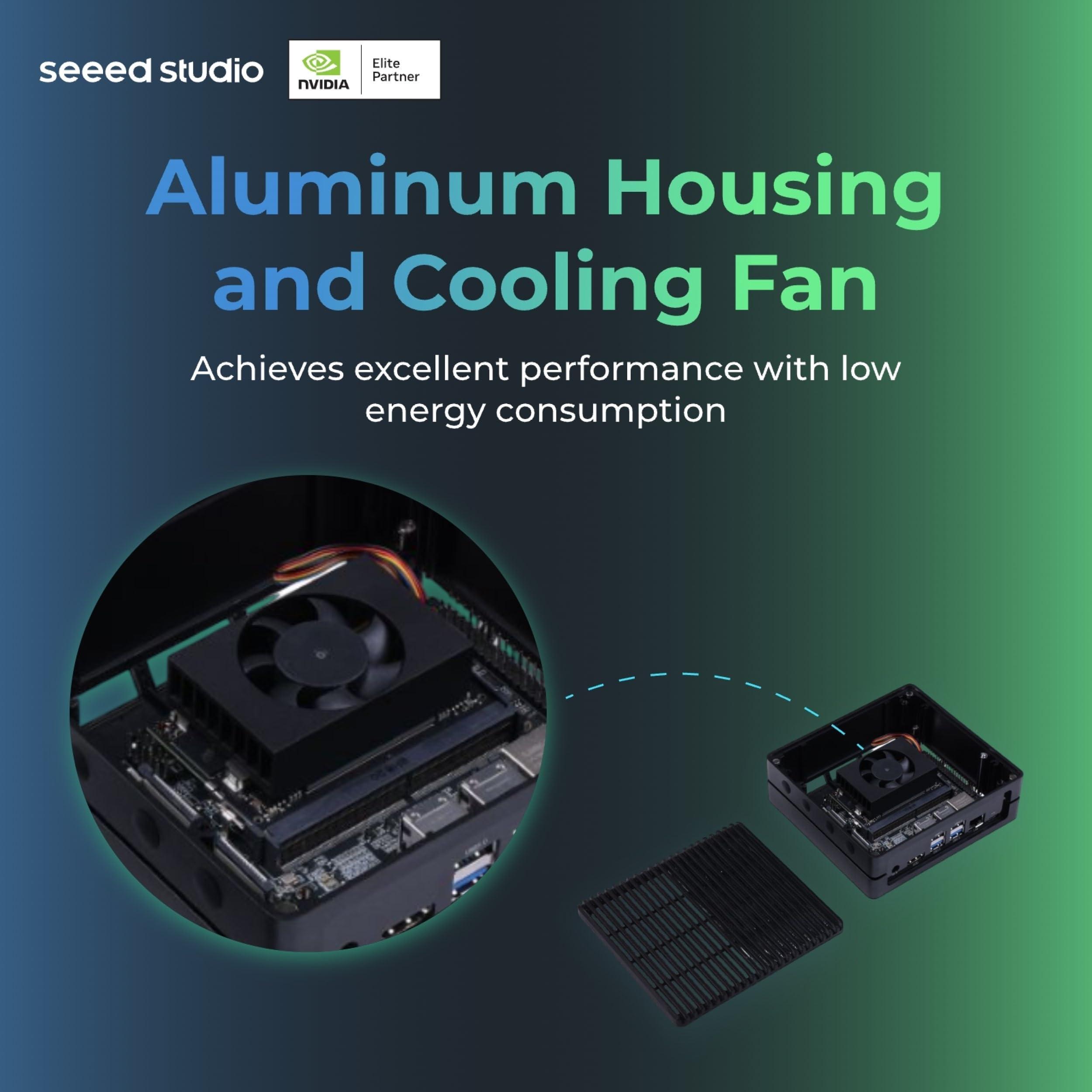seeed studio NVIDIA Jetson Orin NX 16GB Edge AI Device - reComputer J4012, 4xUSB 3.2, M.2 Key E & Key M Slot, Pre-Installed Jetpack System with NVIDIA Jetpack on 128GB NVMe SSD - Image 7