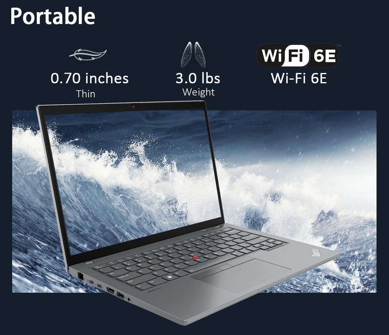 Lenovo ThinkPad T14 Gen 4 Business Laptop (14" FHD+ Touchscreen, Intel 10-Core i7-1355U, 32GB DDR5, 1TB SSD), Backlit, Fingerprint, 3-Year Warranty, 1080p IR Webcam, Wi-Fi 6E, Win 11 Pro w/AI Copilot - Image 3