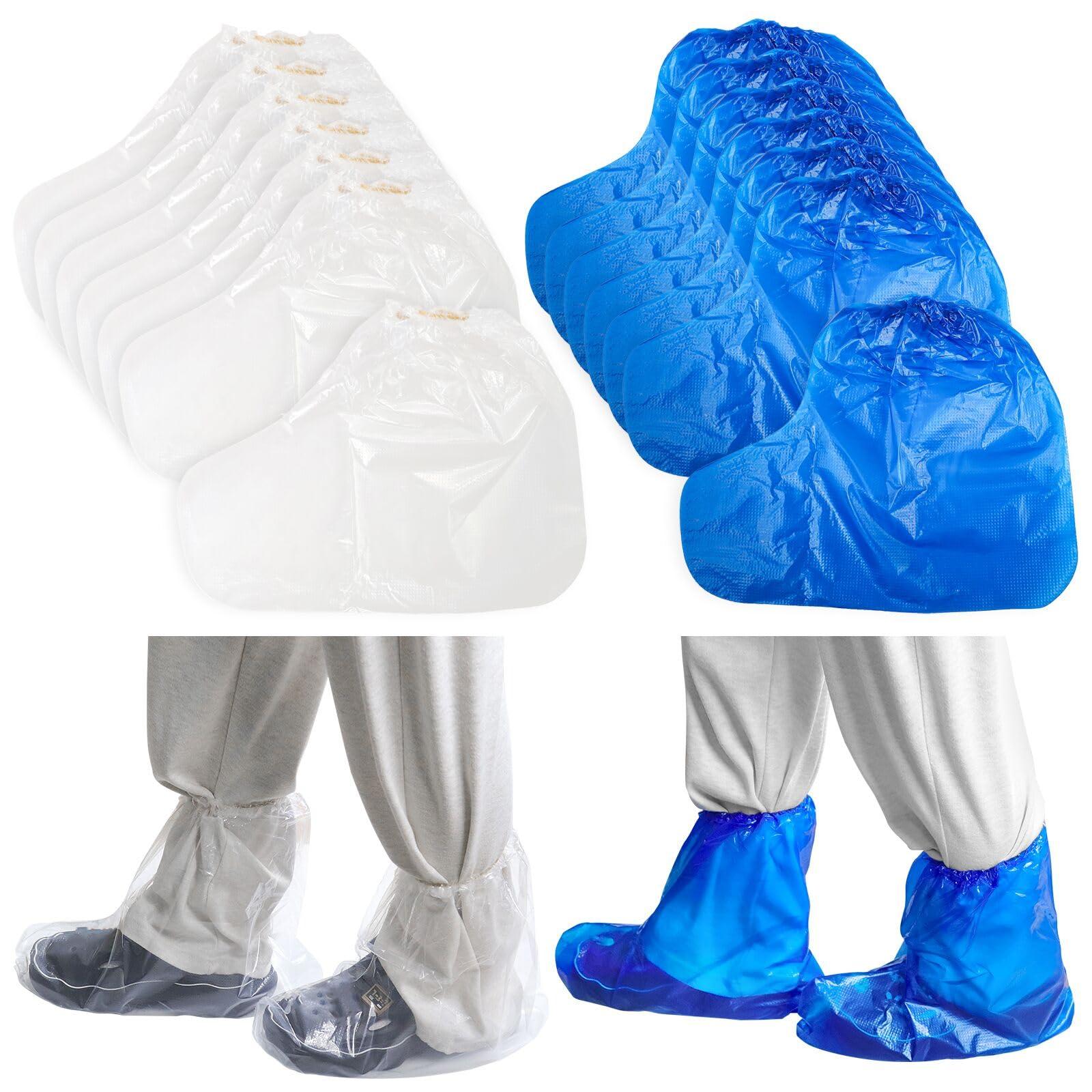 20 Pairs Disposable Plastic Boot Covers,Shoe Covers Disposable Waterproof Shoe Covers for Women Men Water Boots Cover Rainy Day Use Cover