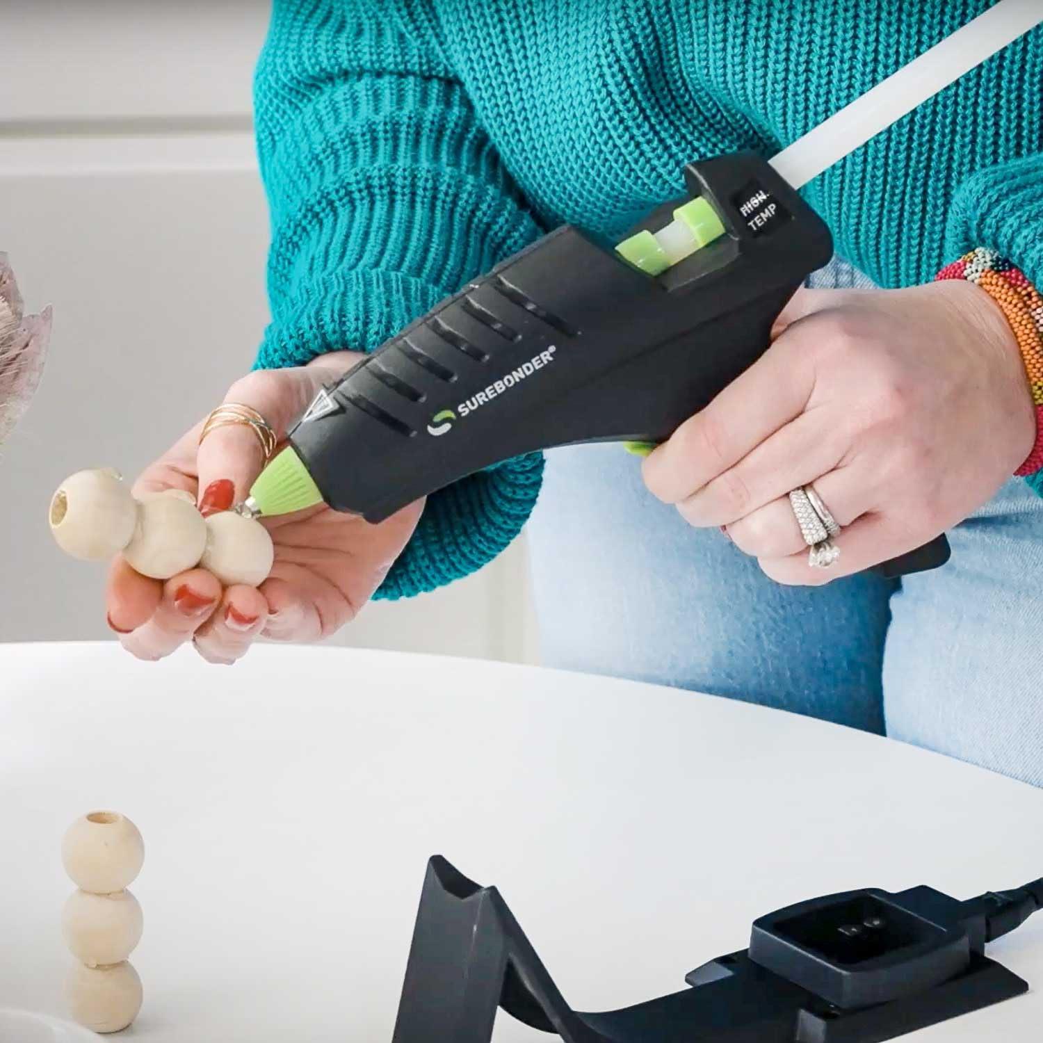 Surebonder Cordless Hot Glue Gun, High Temperature, Full Size, 60W, 50% More Power - Sturdily Bonds Metal, Wood, Ceramics, Leather & Other Strong Materials (Specialty Series CL-800F) - Image 2