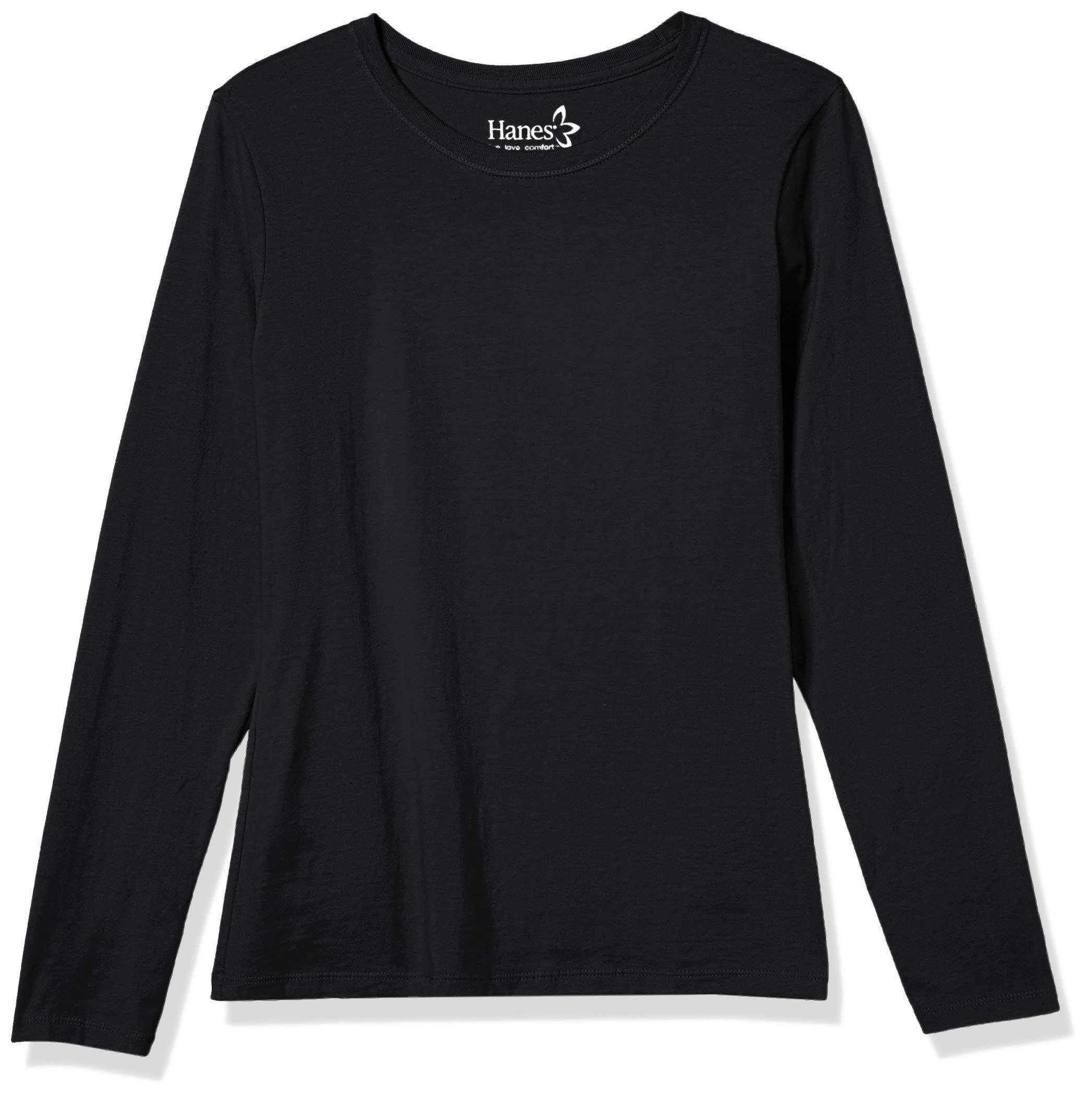 Hanes Women's Long Sleeve Cotton T-Shirt, Lightweight Crewneck Tee for Women, Modern Fit - Image 6