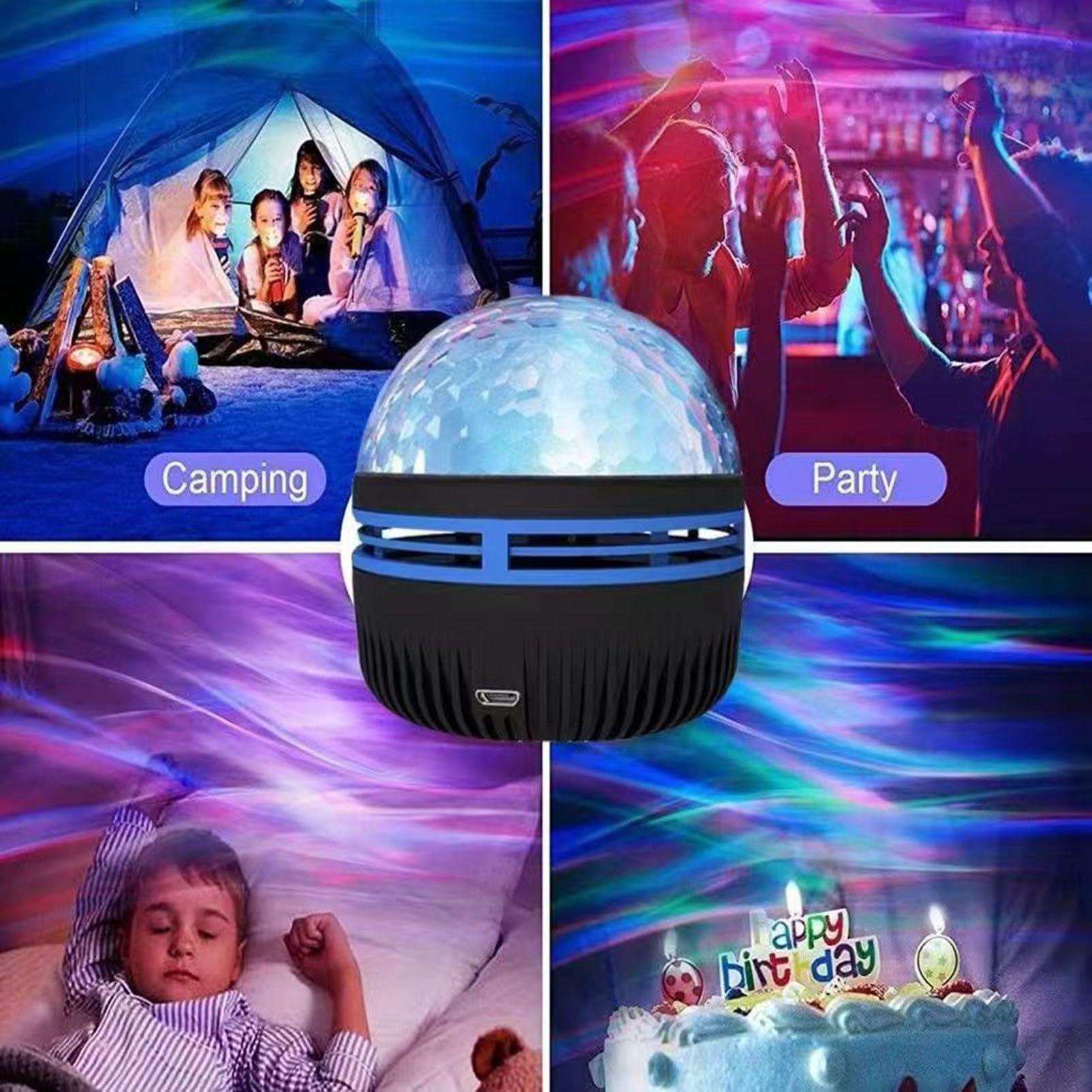 Xugenxes 2-in-1 Northern Lights & Waves Projector, Aurora Northern Lights Projector, 14 Light Effects, Bedroom, Party, LED Color Changing Light for Home Decoration (1pc) - Image 3