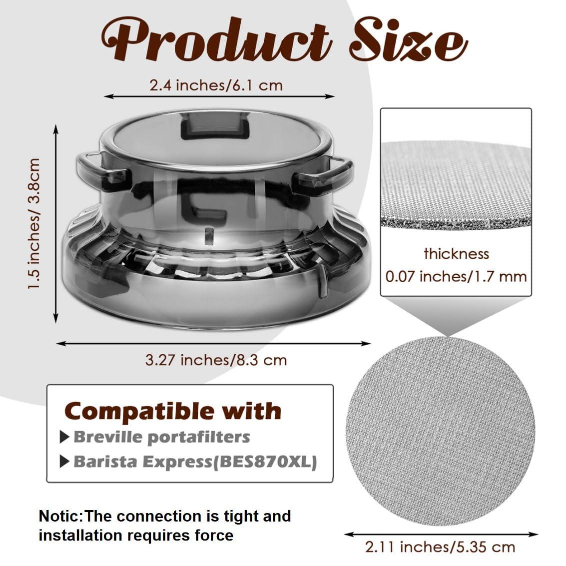 54 mm Dosing Funnel for Breville Barista Portafilters, Pletpet Dosing Funnel with 53.5mm Puck Screen Kit for Breville Espresso Accessories to Reduces The Mess - Image 3