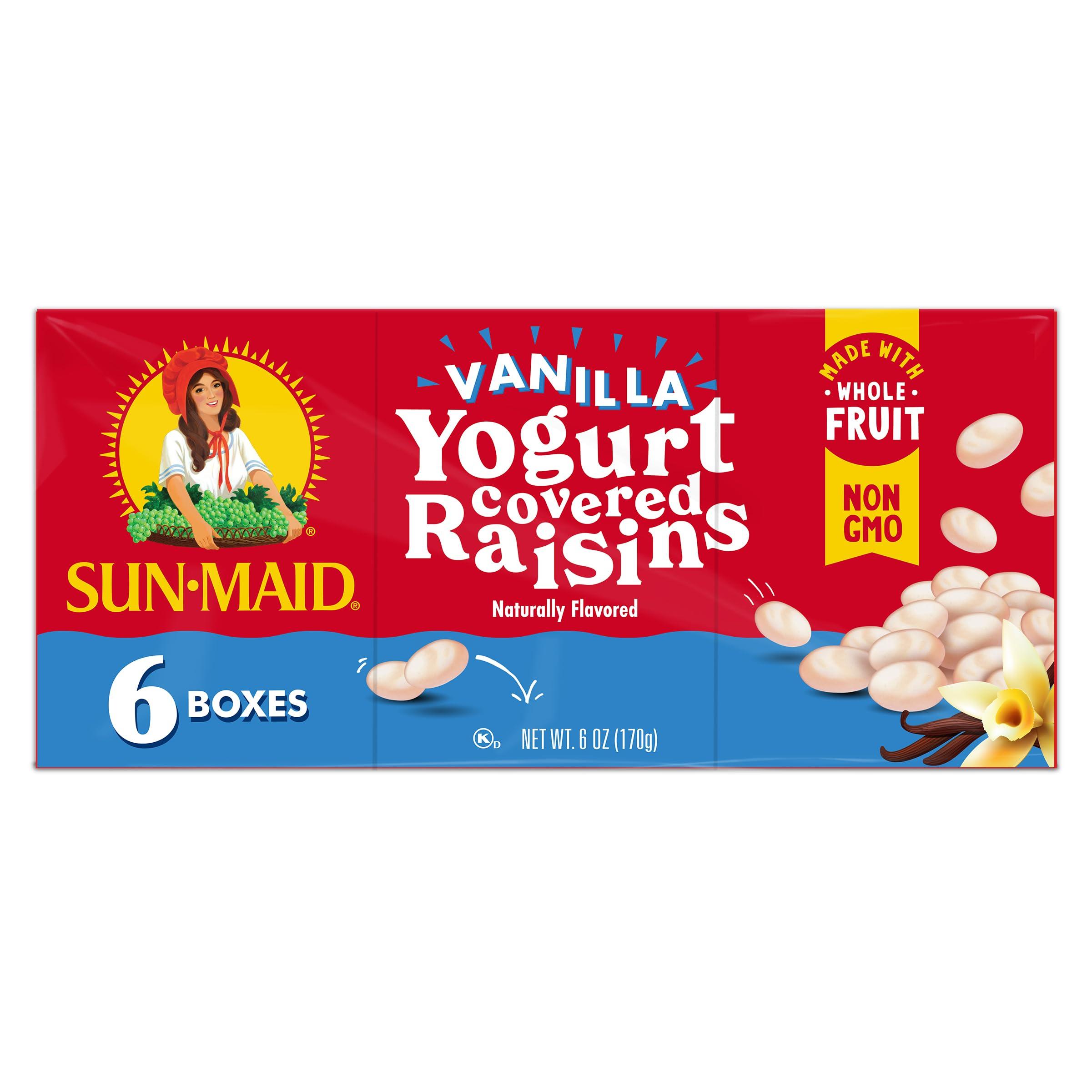 Sun-Maid Vanilla Yogurt Coated Raisins - (6 Pack) 1 oz Snack-Size Box - Yogurt Covered Dried Fruit Snack for Lunches and Snacks - Image 10