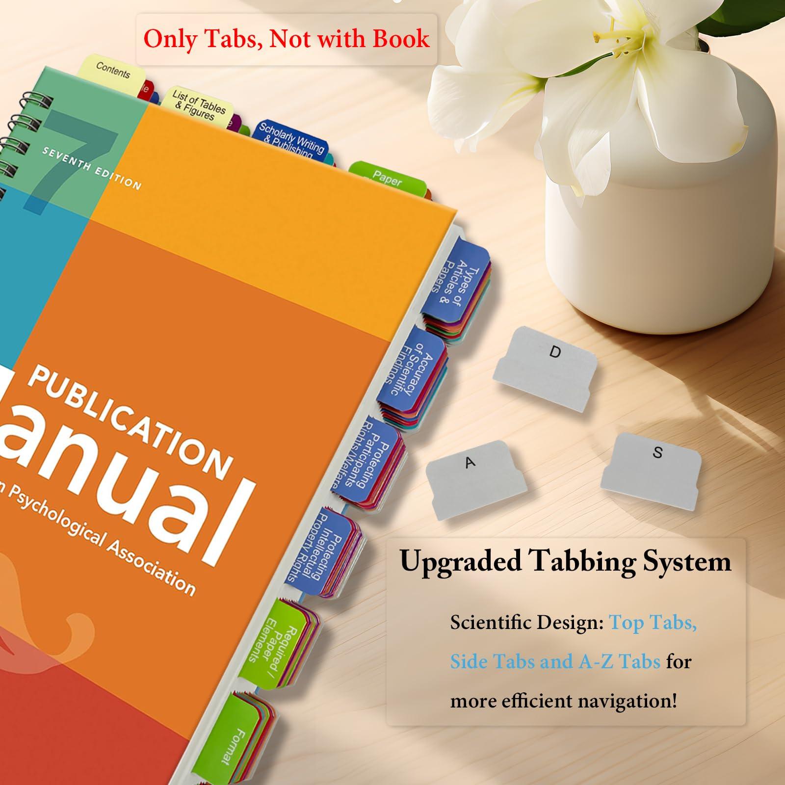 Index Tabs for The American Psychological Association 7th Edition Publication Manual(Book Not Included), 72 Book Tabs Plus 8 Blanks, with Page Numbers Sheet & Placement Guide Card - Image 3
