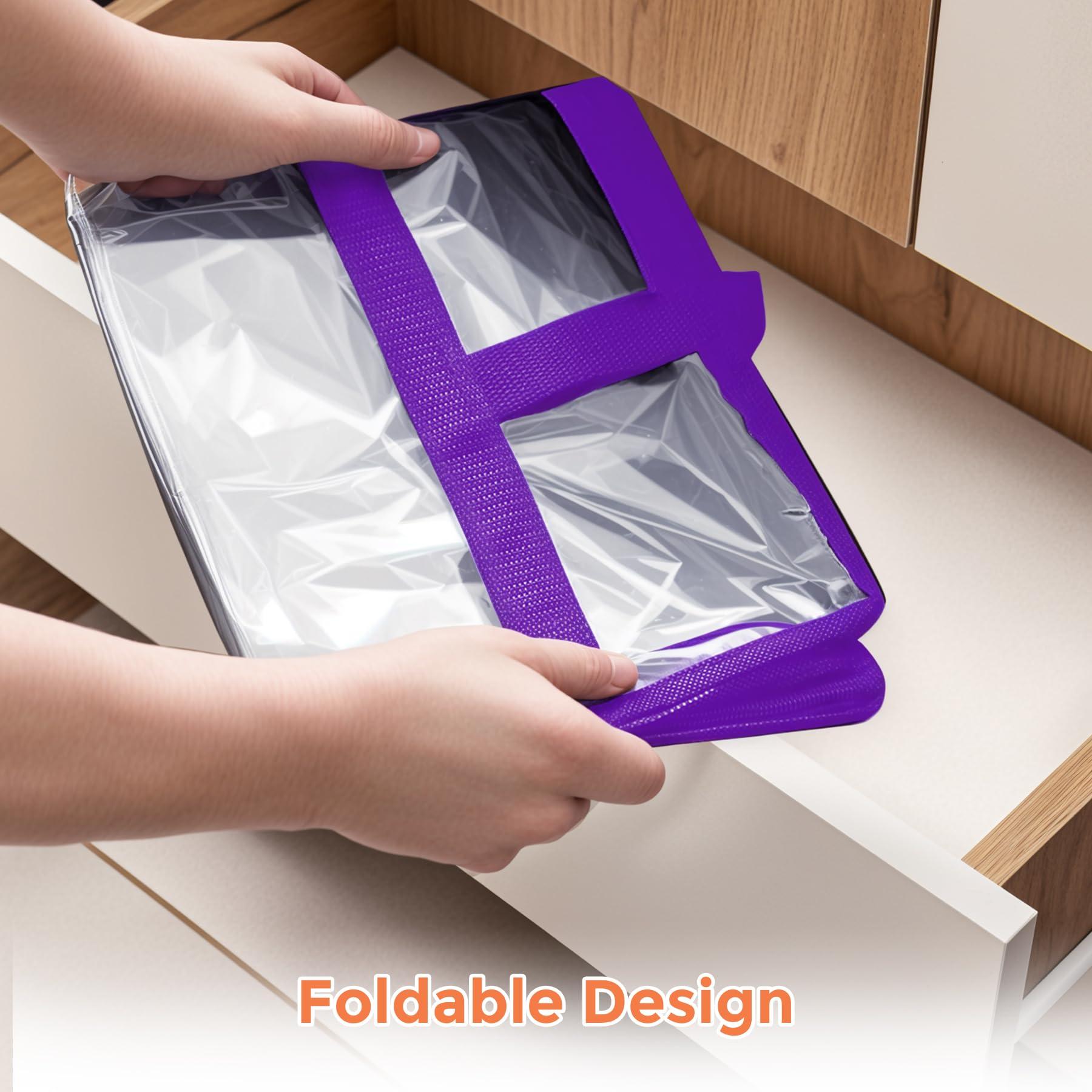 Budding Joy 6 Pack Clear Zippered Storage Bags for Clothes,40L Closet Organizers and Storage Containers Vinyl Moving Bag for Bedding, Linen, Blankets, Comforters, Clothing & Toys - Image 6