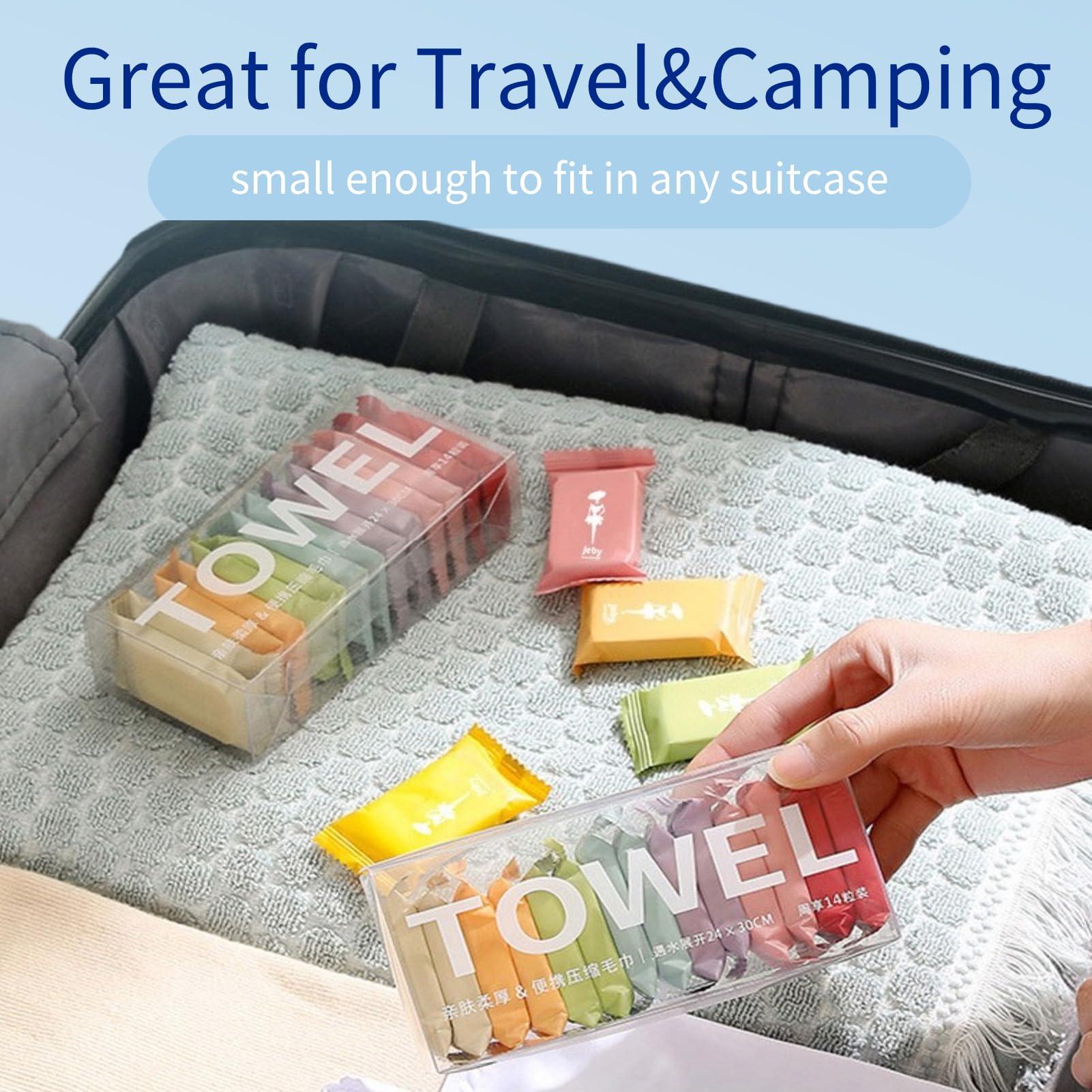Dzronda Disposable Compressed Towels, Portable Compressed Towel Tablets, 28Pcs Travel Wash Cloth, Thicker Super Absorbent Wash Cloths for Travel, Face Towel Ideal for Outdoor Camping Hiking (28Pcs) - Image 4