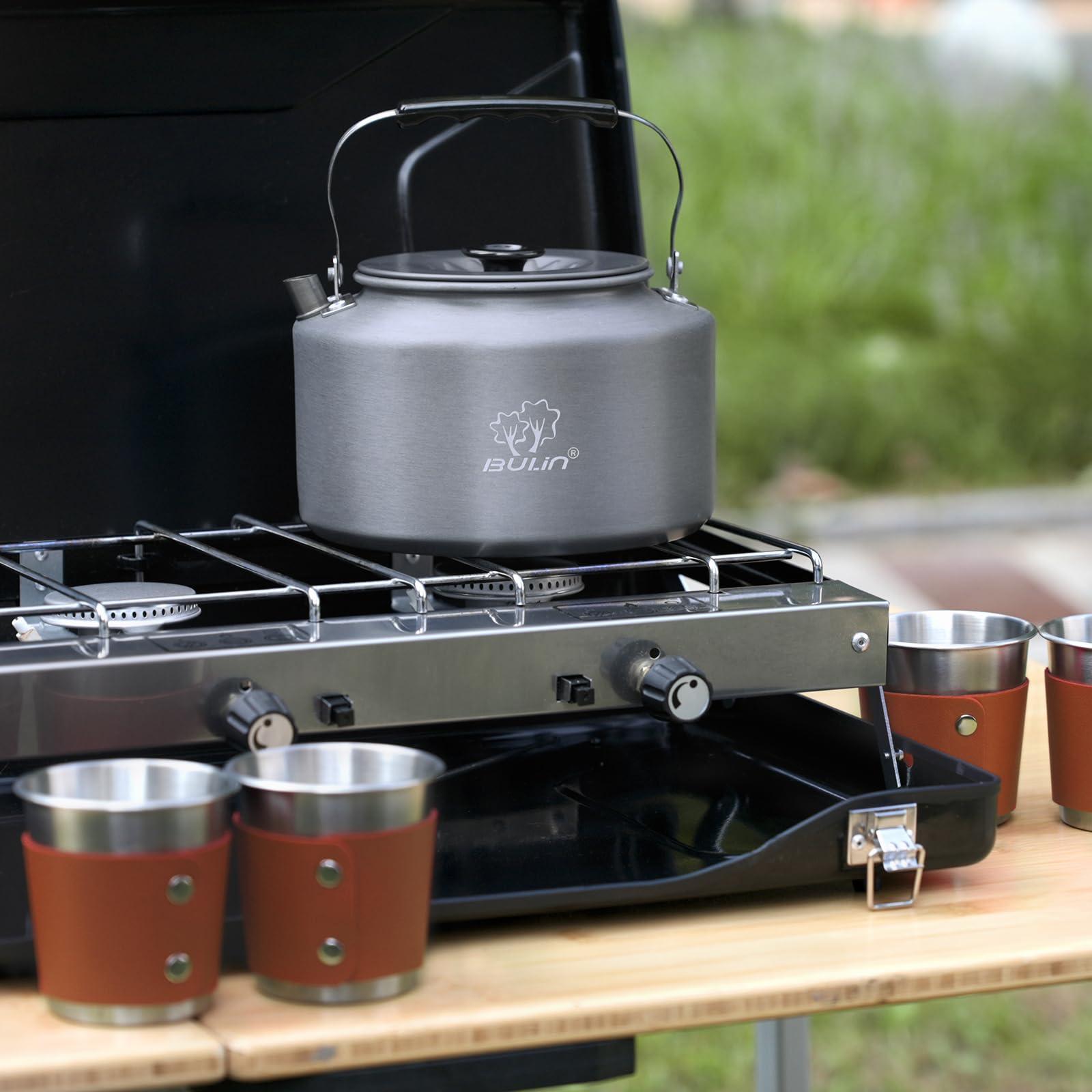 Bulin 2.2L Camping Kettle with 2&4 Stainless Steel Cups for Outdoor Camping Cookware Hiking Backpacking Kitchen Campfire and Picnic, Carrying Bag - Image 6